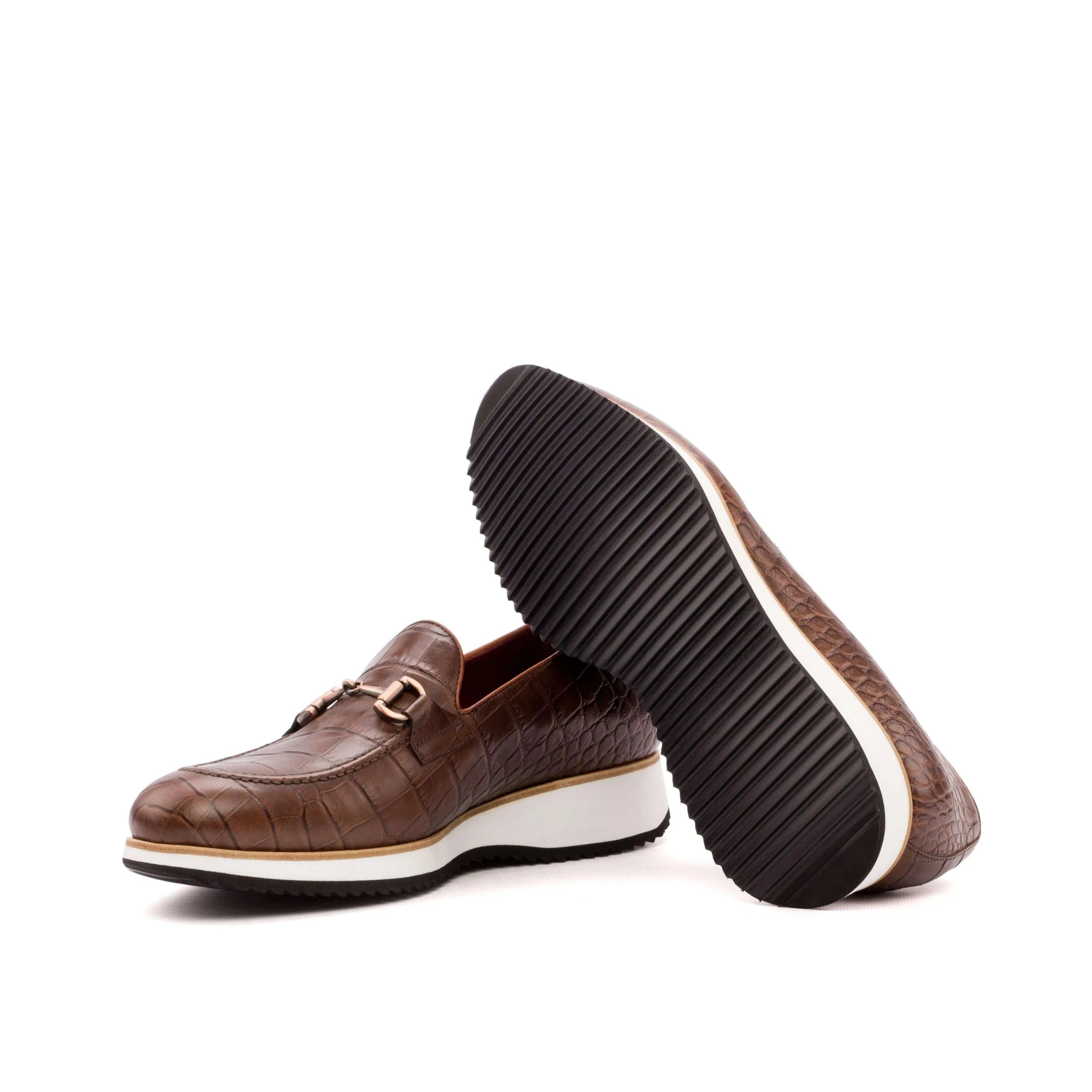 Abia loafers II brown leather rounded toe luxury bespoke shoes for men