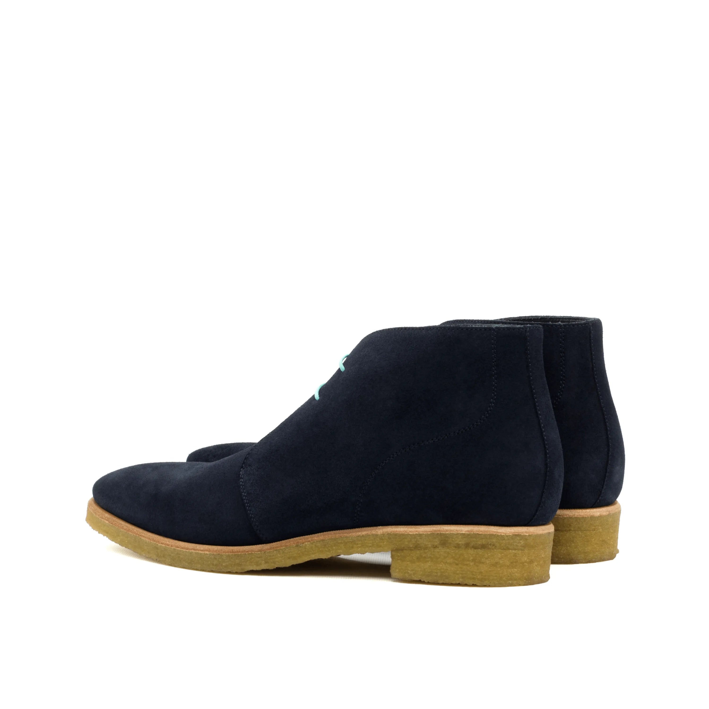 Dark blue suede Adamo Chukka boots