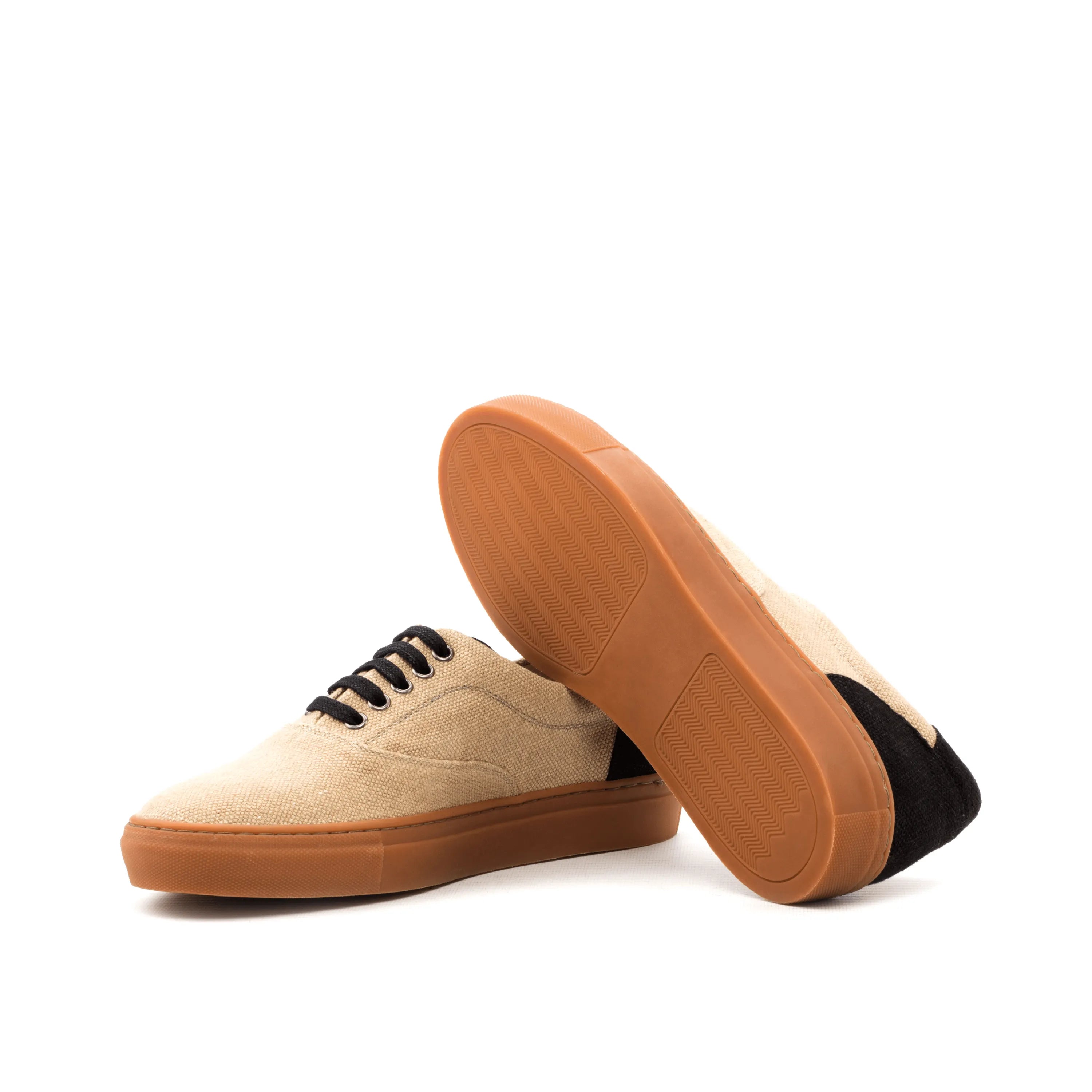 Adria Top Sider sneaker in beige canvas with brown soles