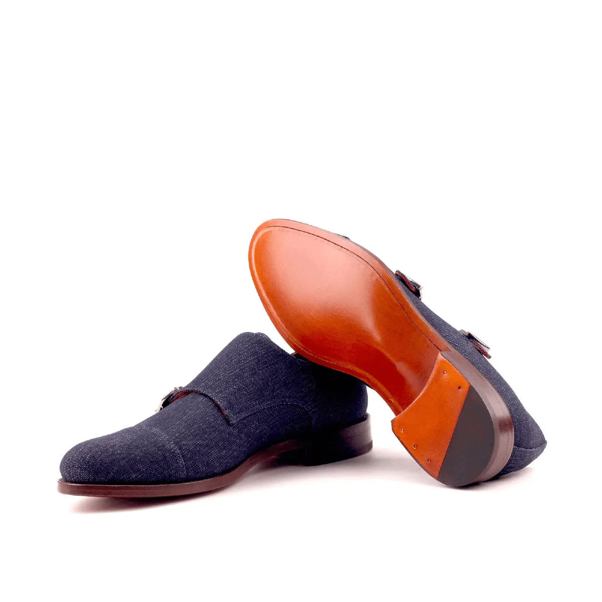 Aesop Double Monk II blue double monk strap shoes pair