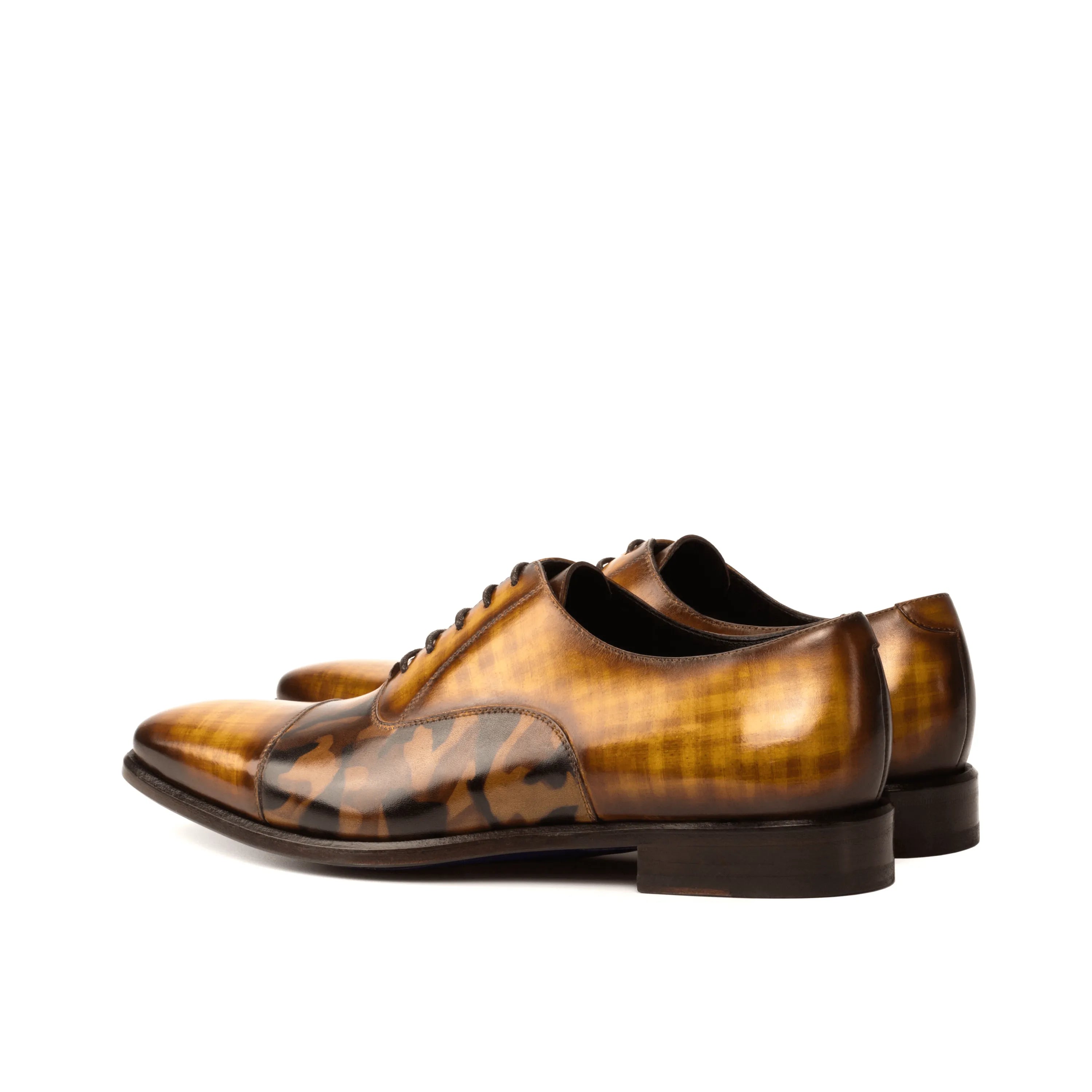 Agent Oxford patina brown leather dress shoes