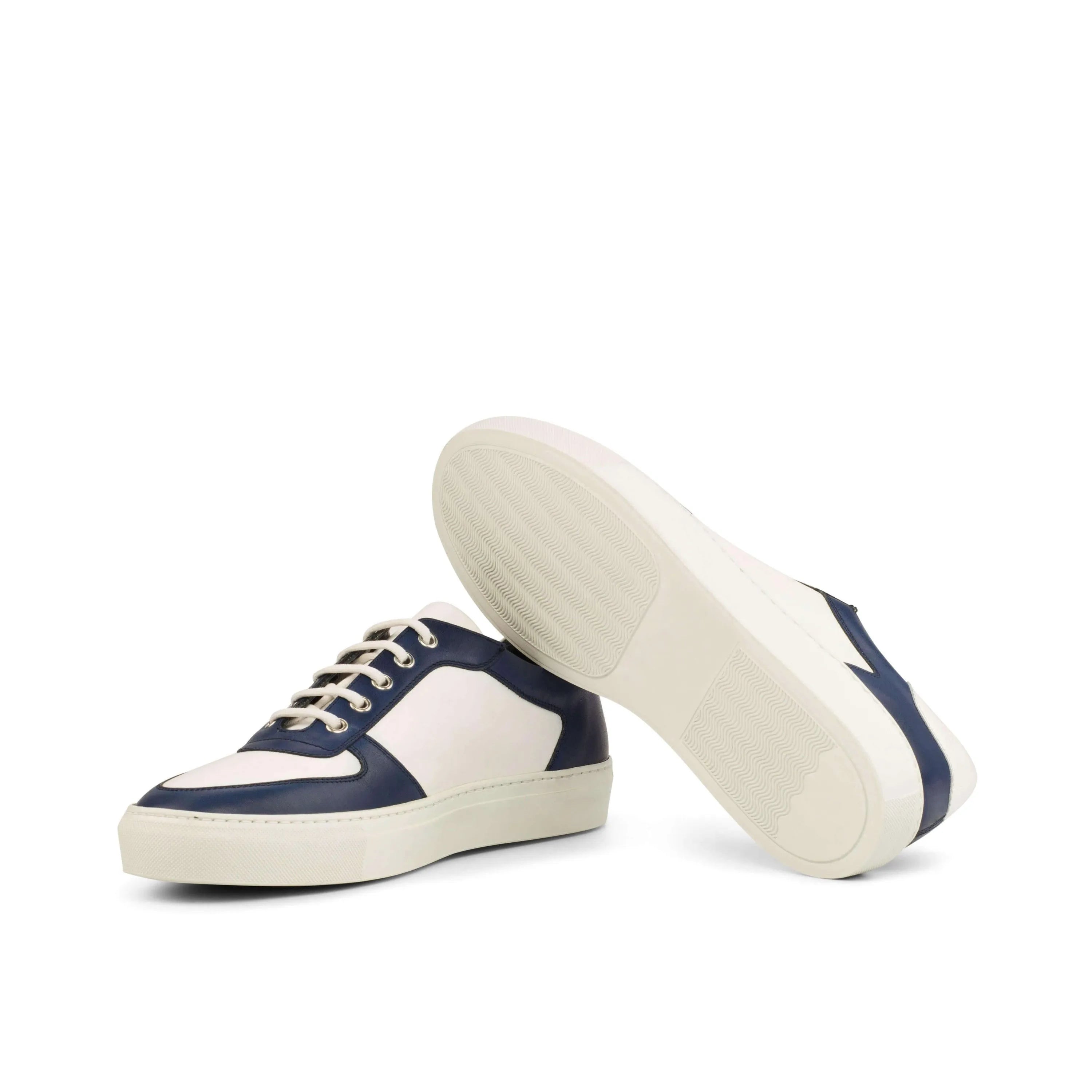 AL70 Low two-tone leather sneakers, luxury bespoke shoes for men