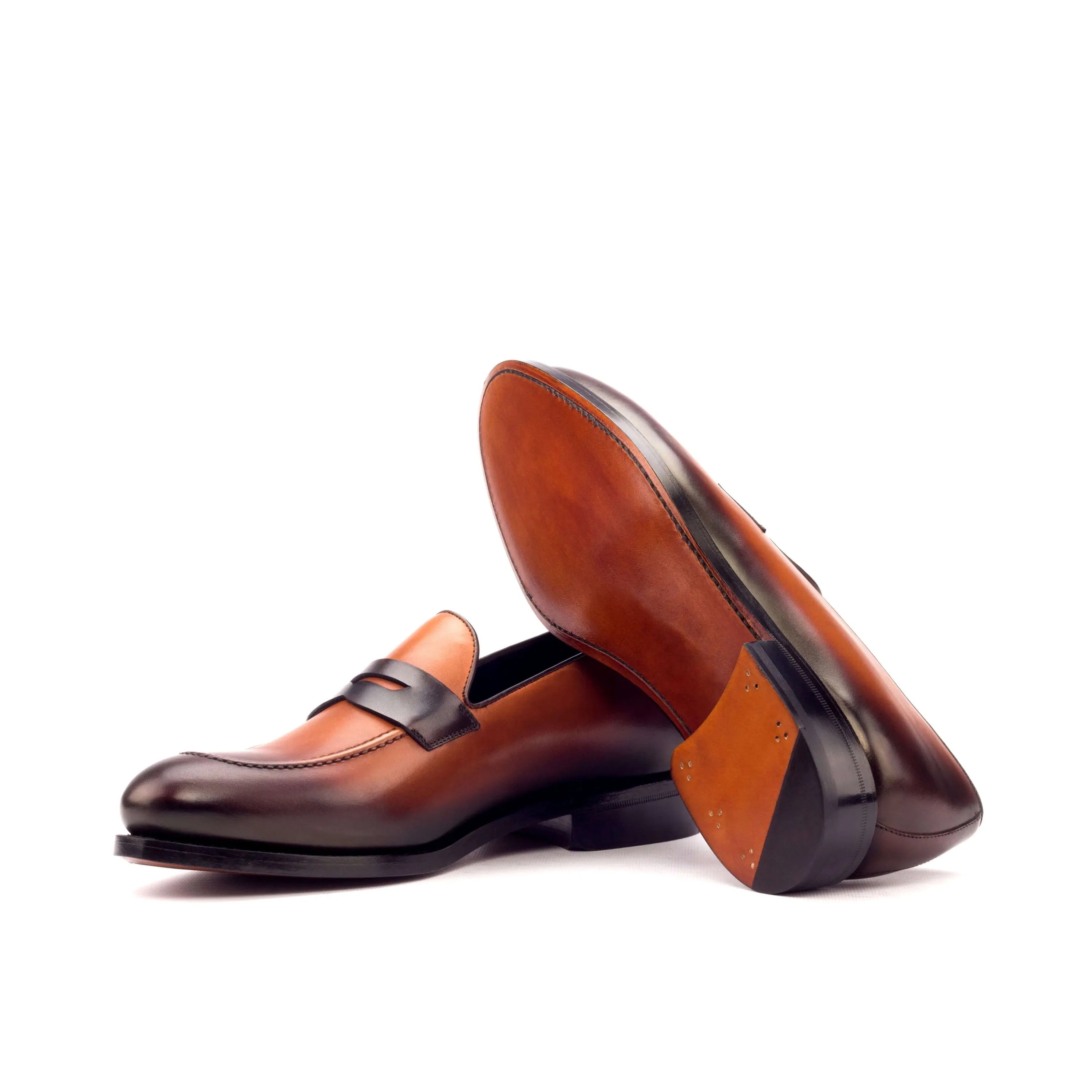 Alto loafers: brown leather penny luxury bespoke shoes for men