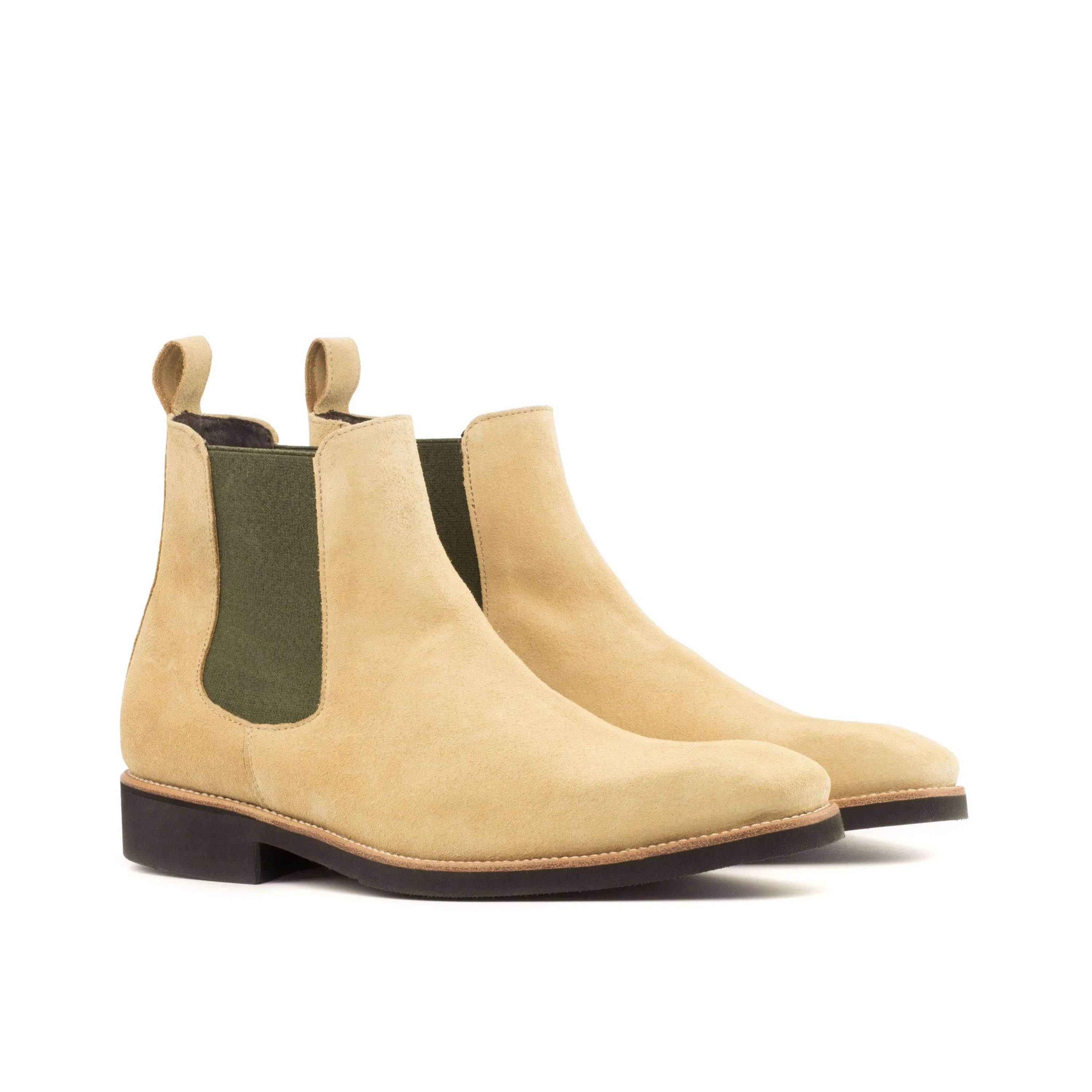 Tan suede Anoki Chelsea Boots II back view