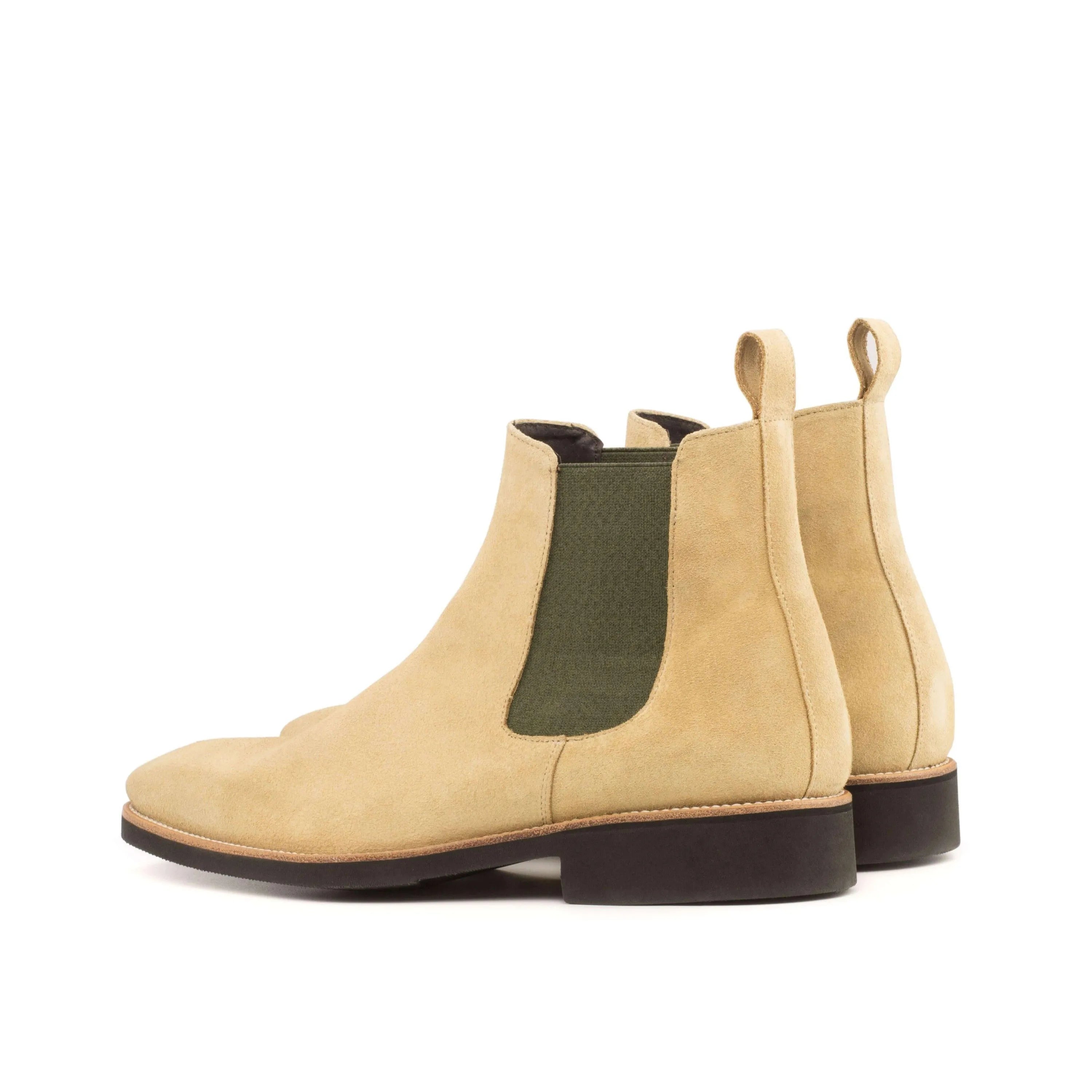 Tan suede Anoki Chelsea Boots II rear view