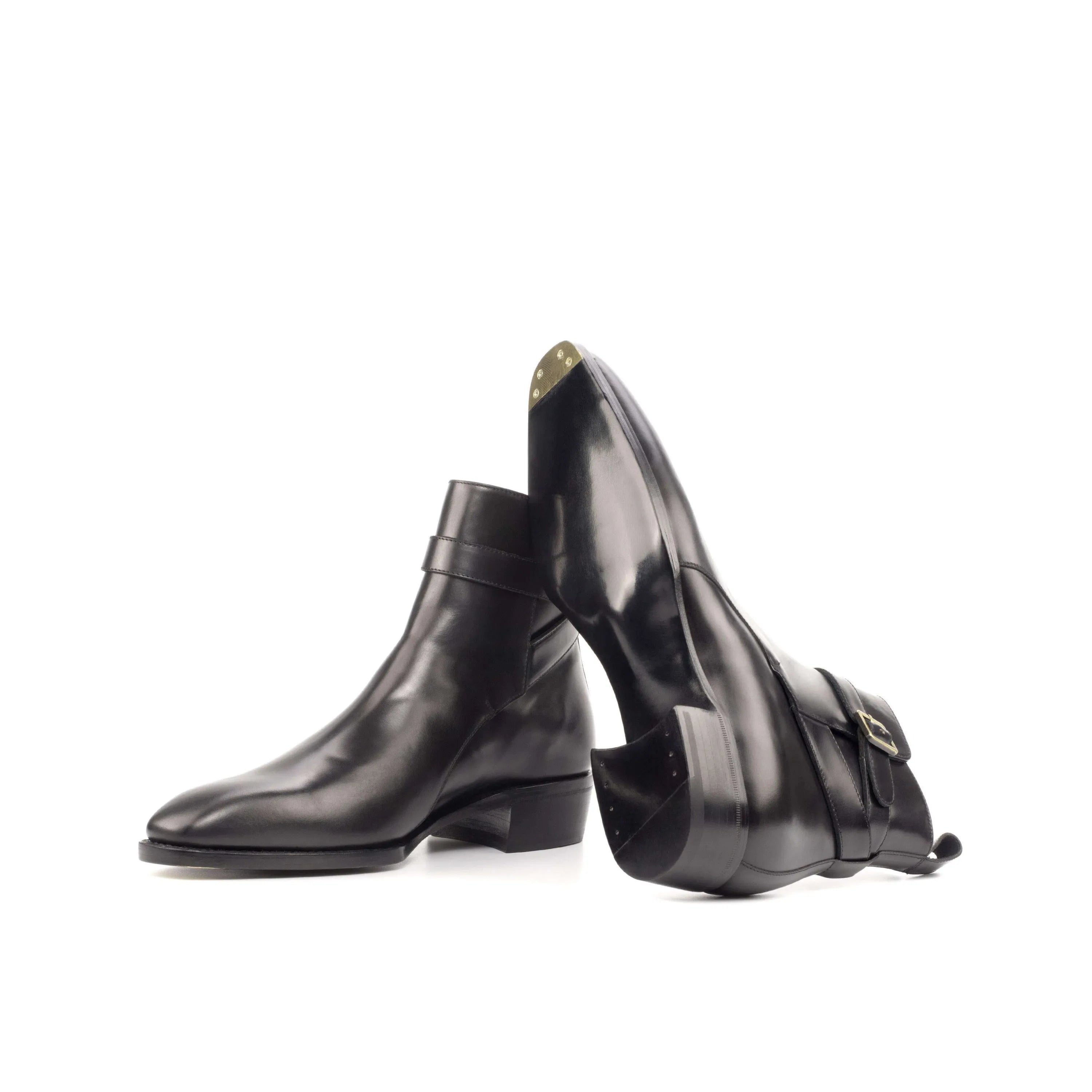 Pair of black leather Beckam Jodhpur Boots II ankle boots
