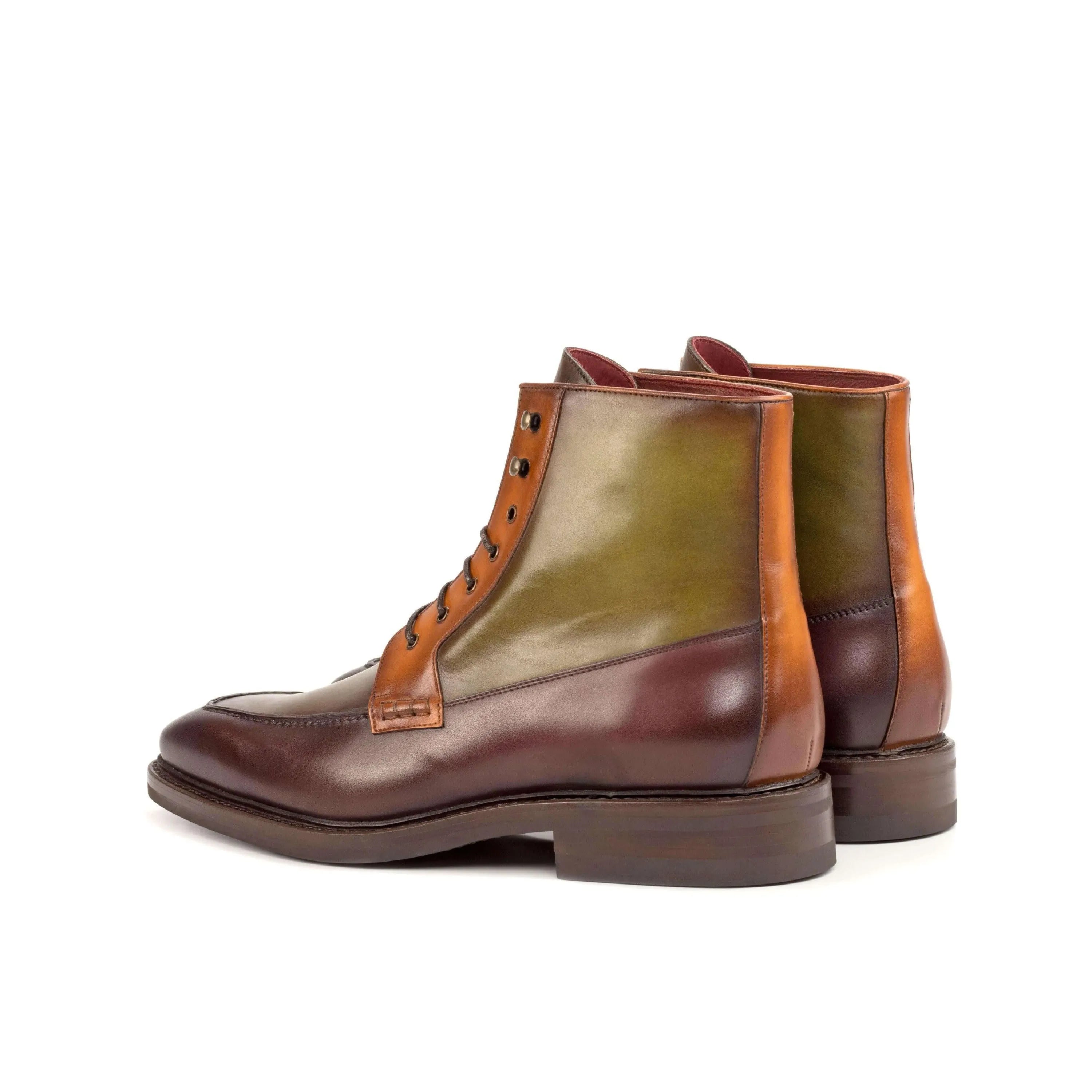 Two-toned leather Birmingham Moc Boots II ankle boots