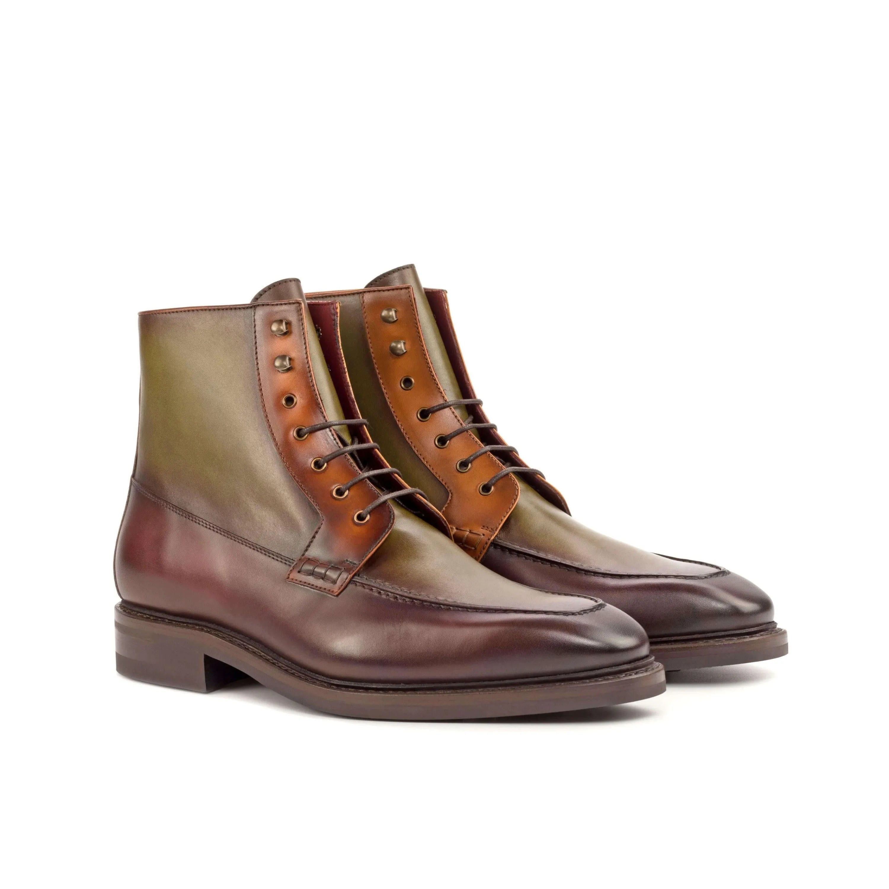 Two-toned leather lace-up Birmingham Moc Boots II