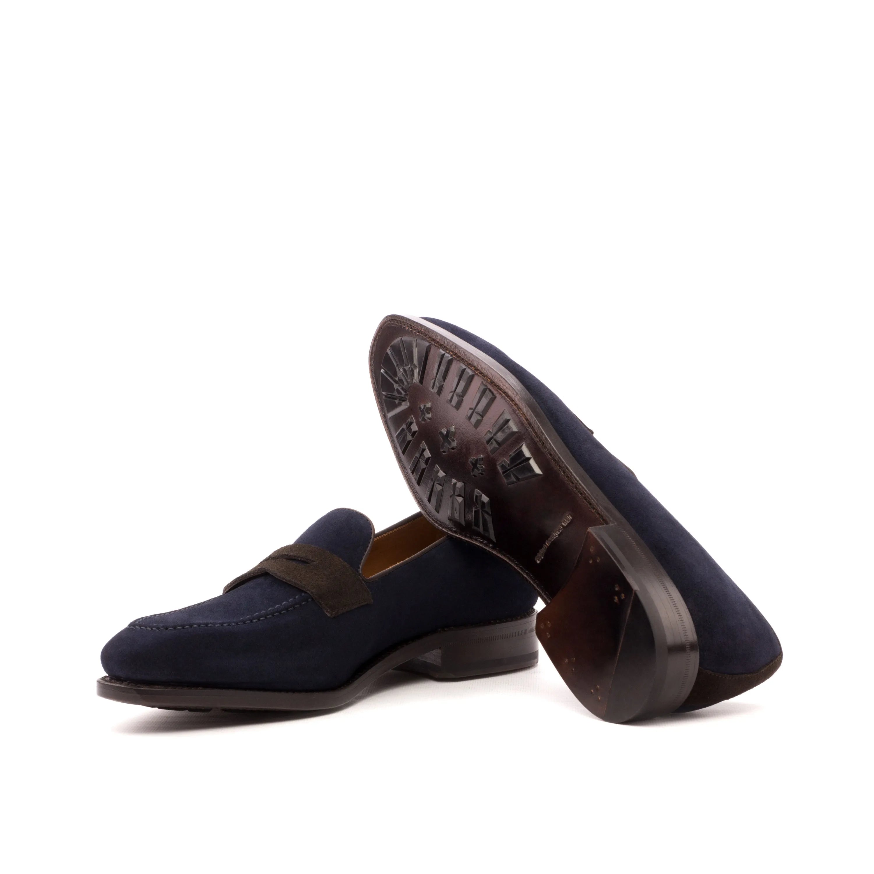 Cagle loafers II in navy blue lux suede