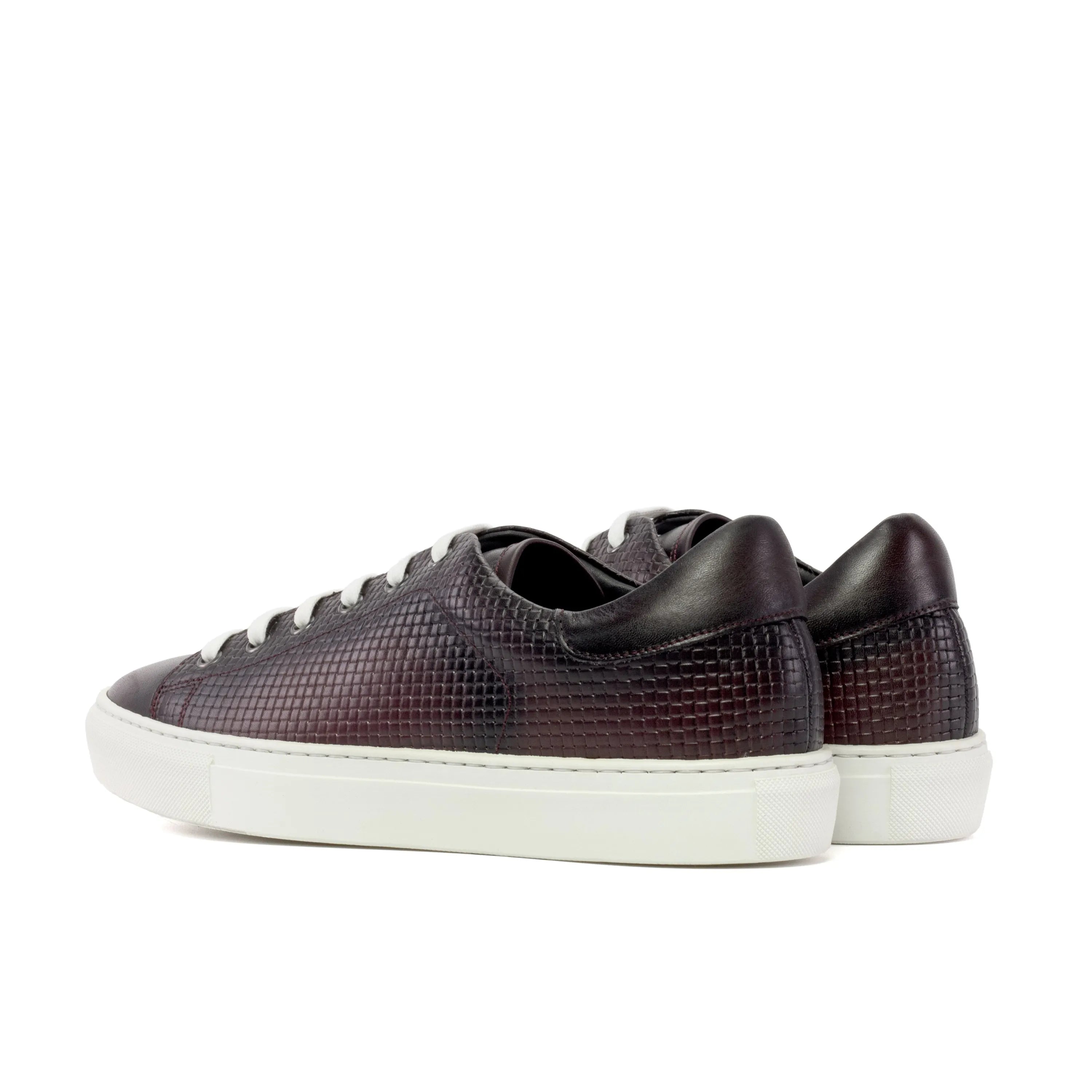Burgundy leather CapaOne trainer sneaker
