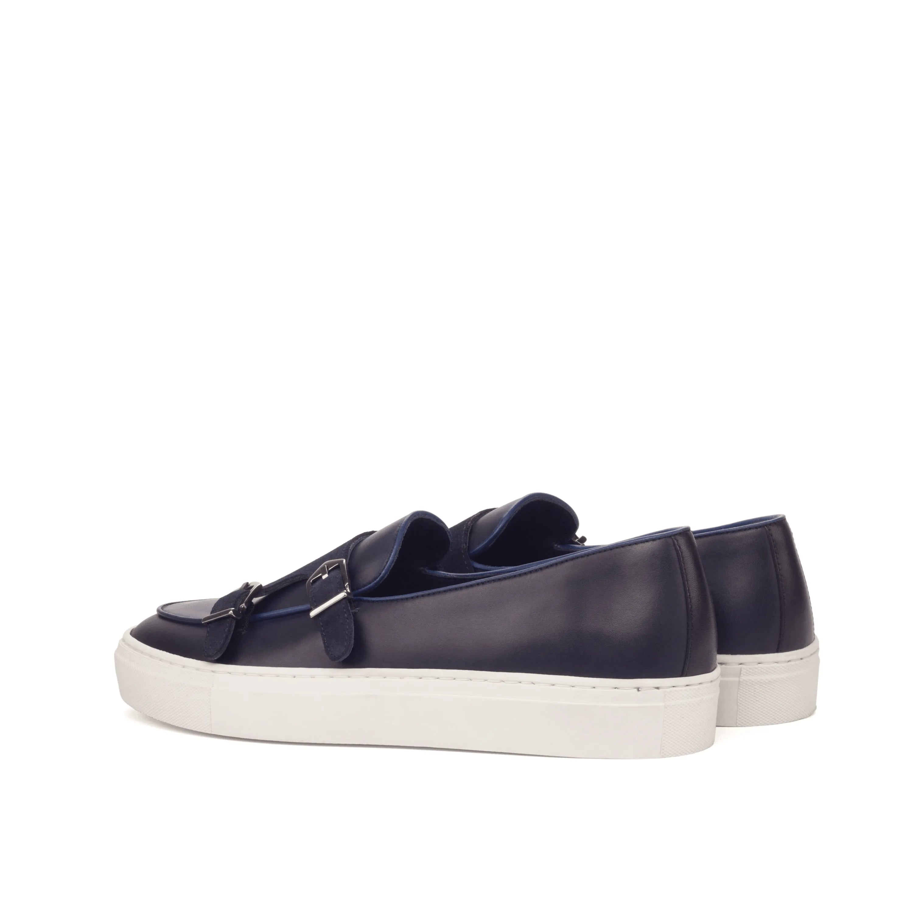 Celsus monk sneaker II navy leather double monk painted calf