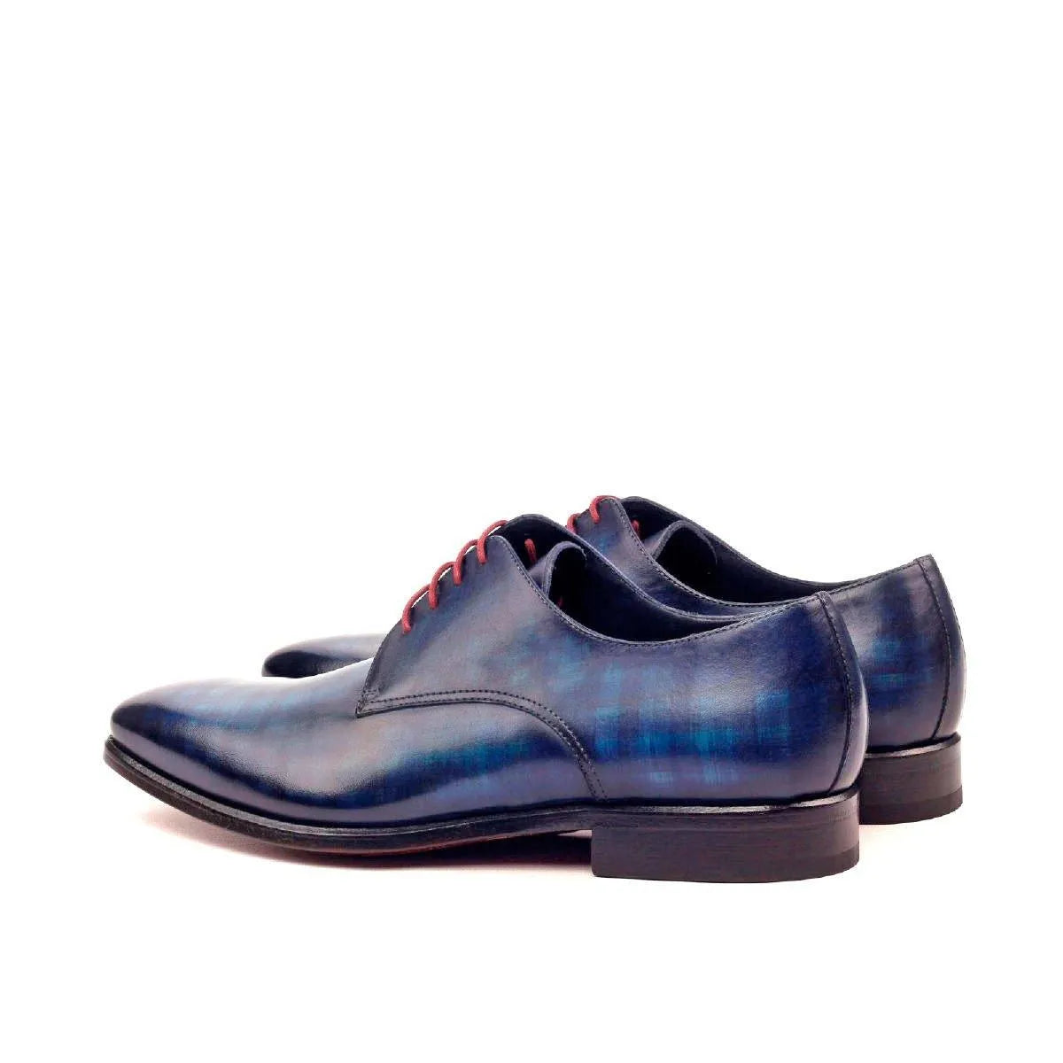 Blue Cruz Patina Derby shoes II in leather, back view