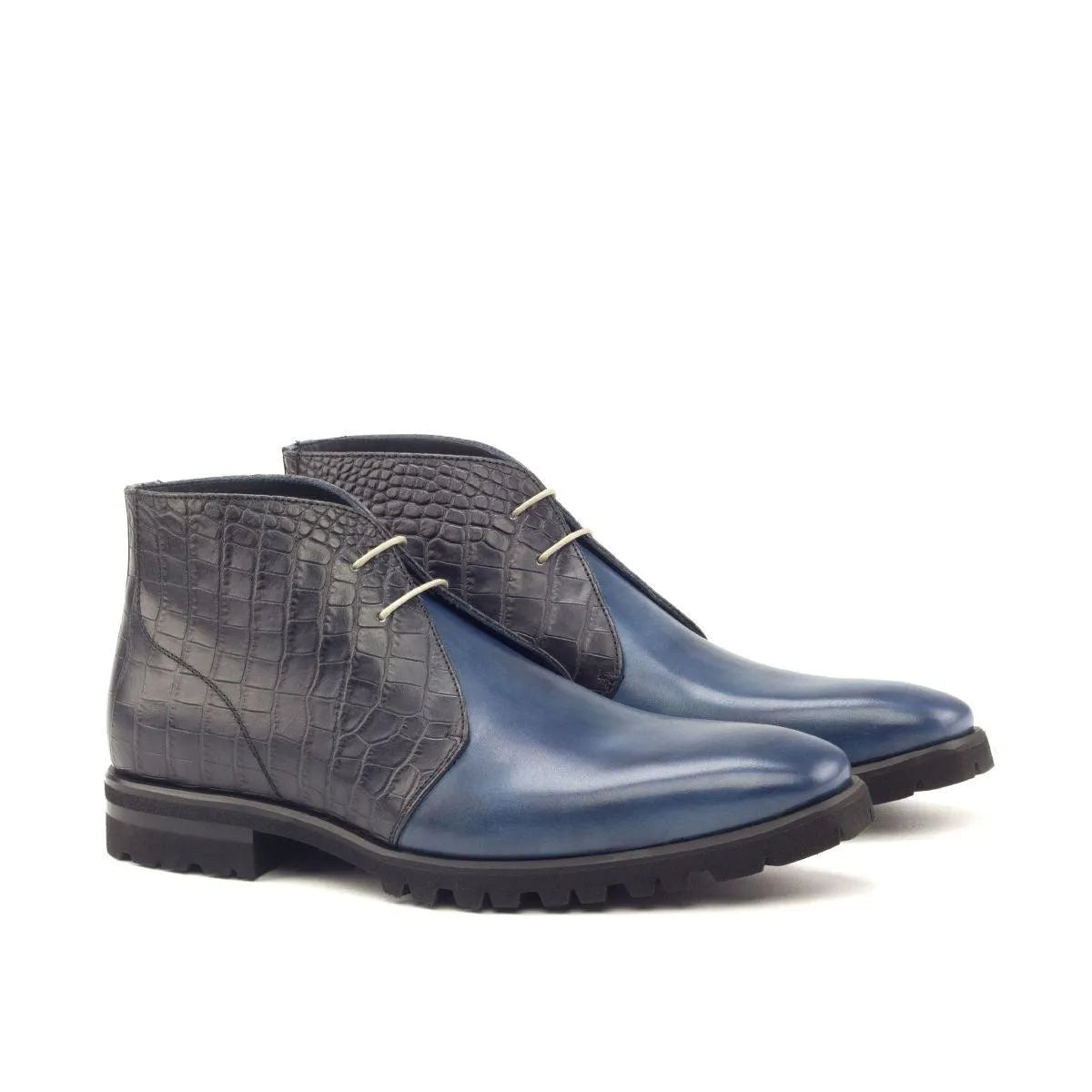 David Monti Chukkas II two-toned leather chukka boots