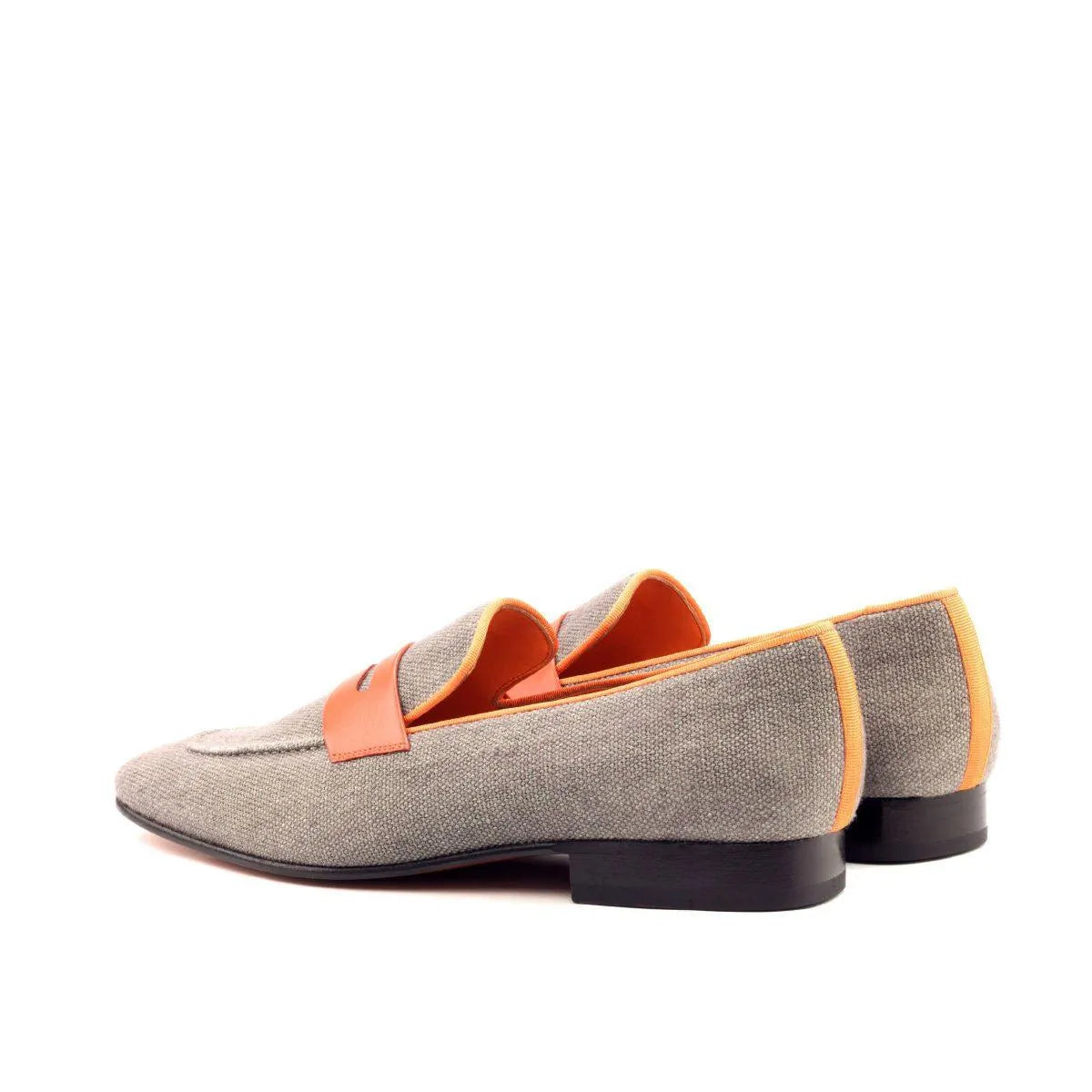 Gray and orange Delight Drake slipon loafers