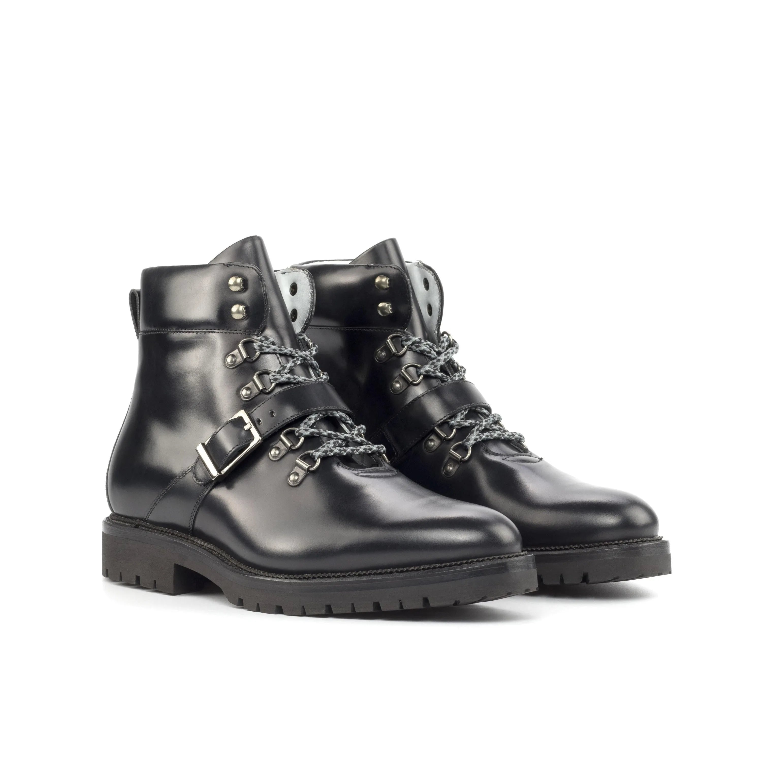 Pair of black leather Denali hiking boots II ankle boots