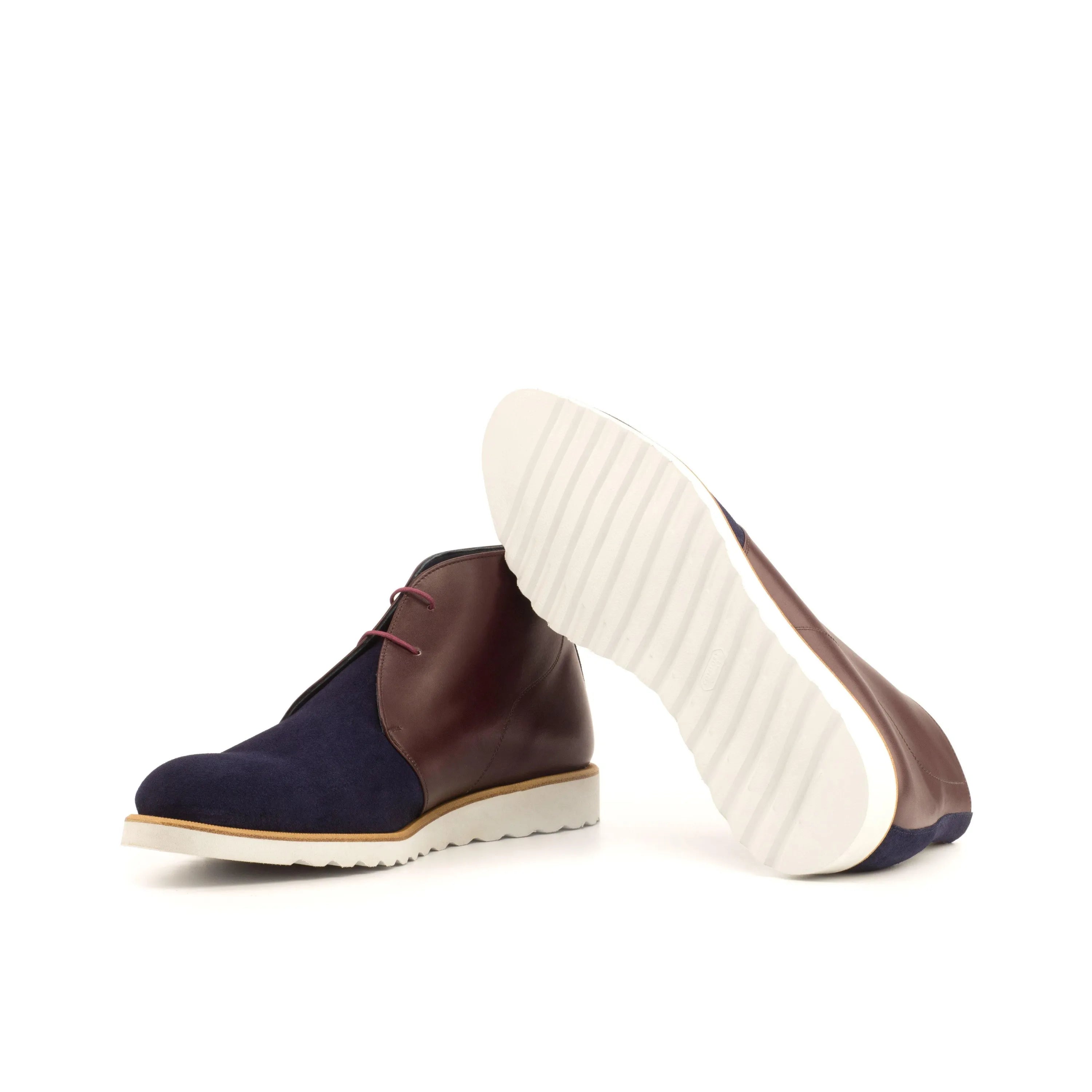 Denne Chukka boots II in two-toned leather and suede