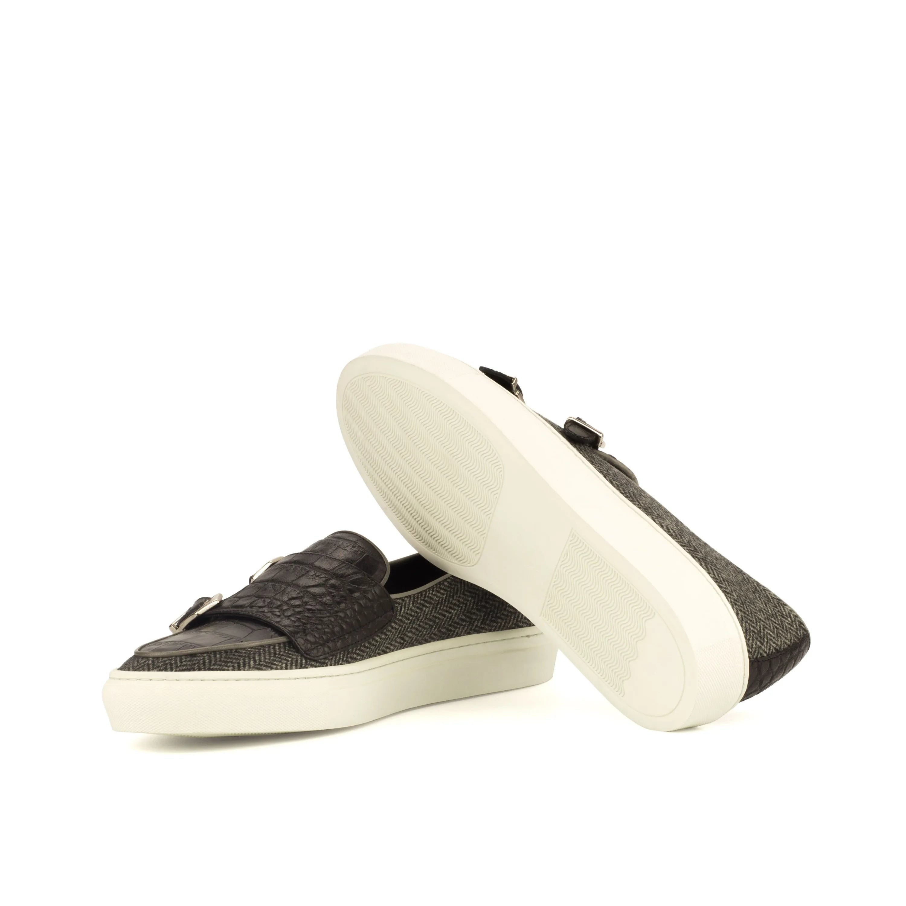 DonDrapper monk sneaker: pair of monk strap slip-on sneakers