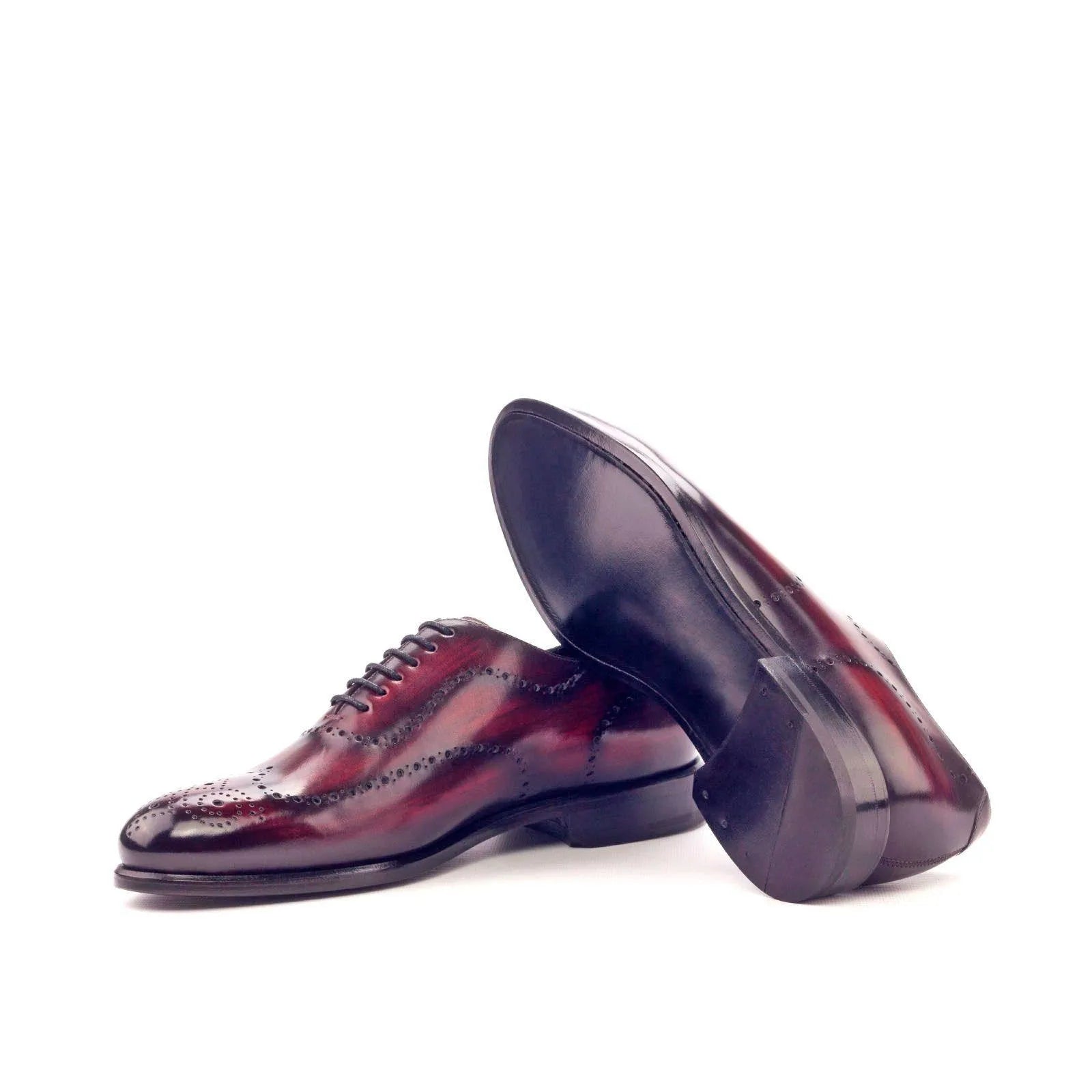 Donny whole cut patina burgundy leather dress shoes