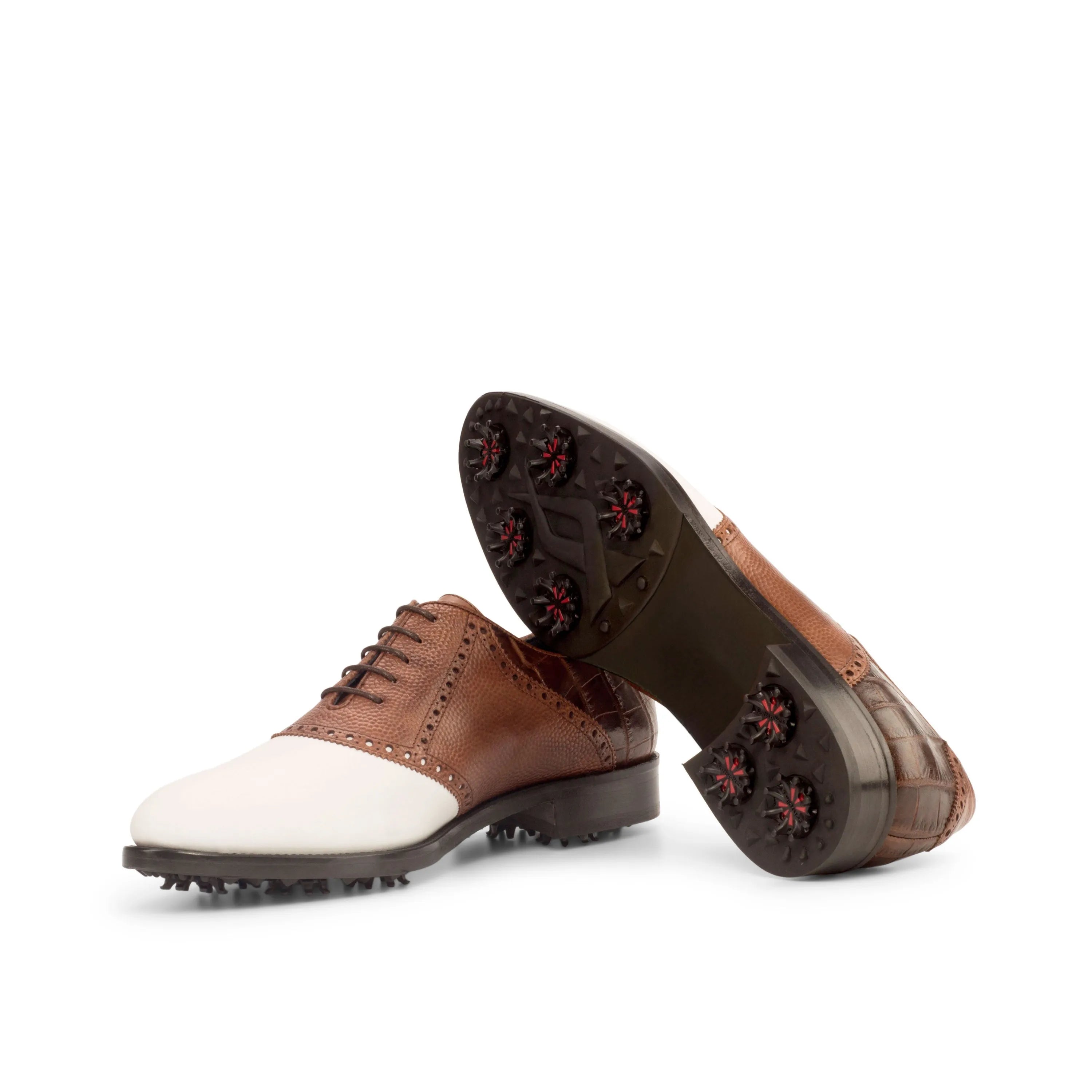 Dopud saddle golf shoes in two-tone design