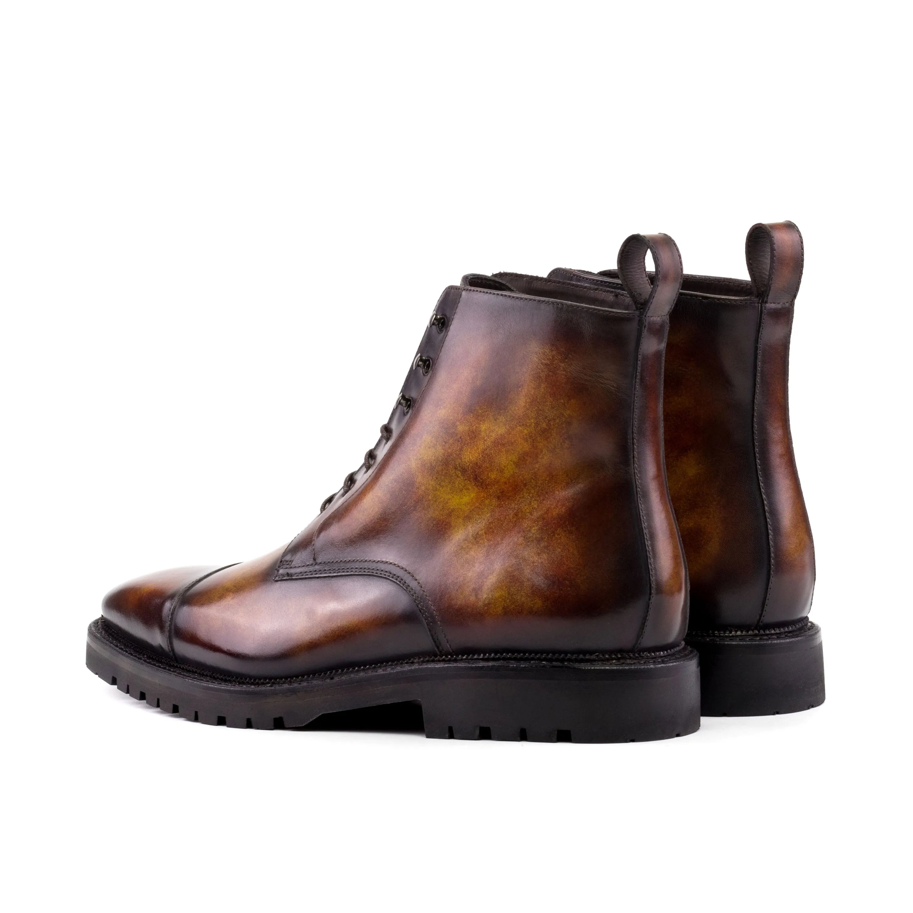 Frankoz Patina Jumper Boots II brown leather lace-up boots
