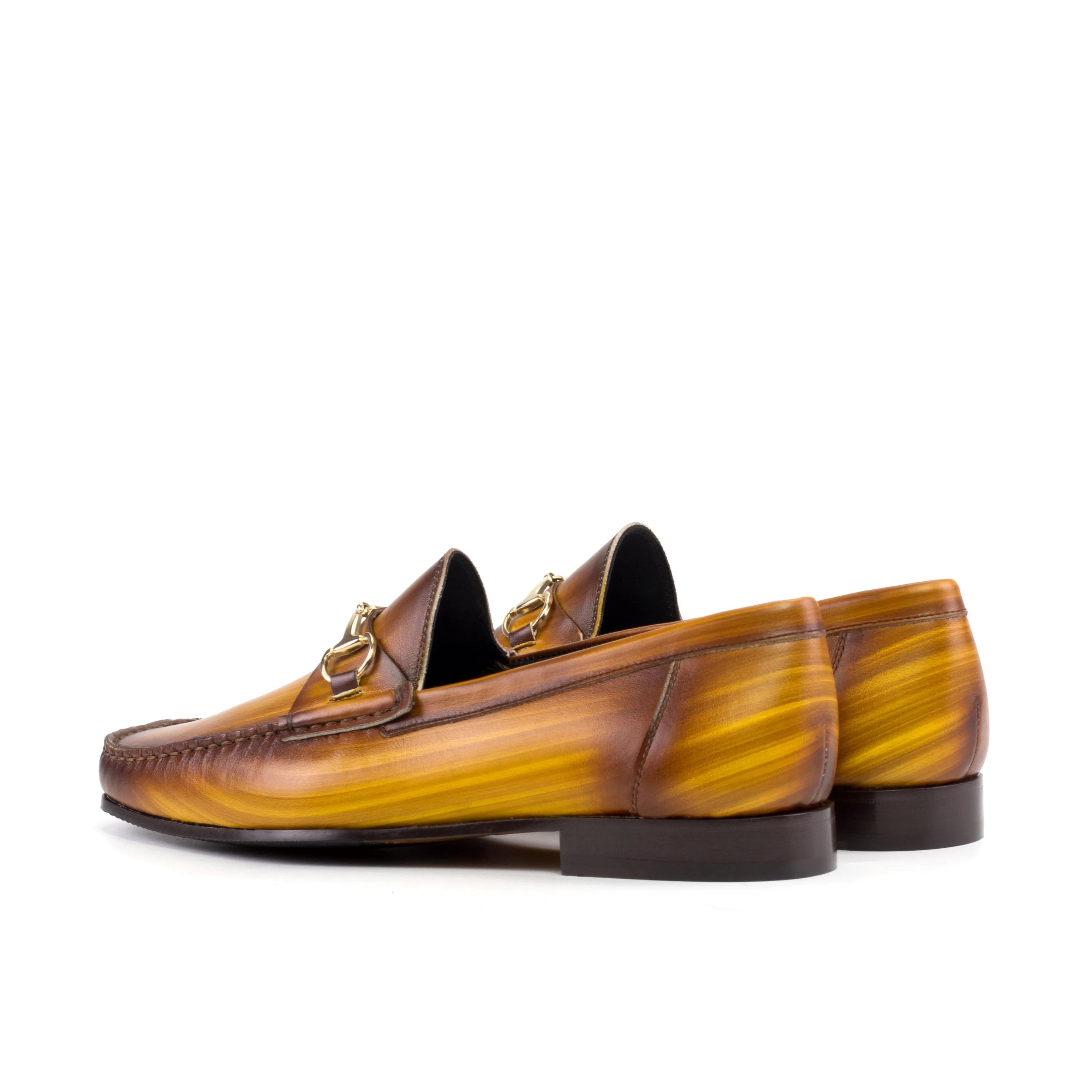 Brown leather horsebit Garanti Patina Moccasin II loafers