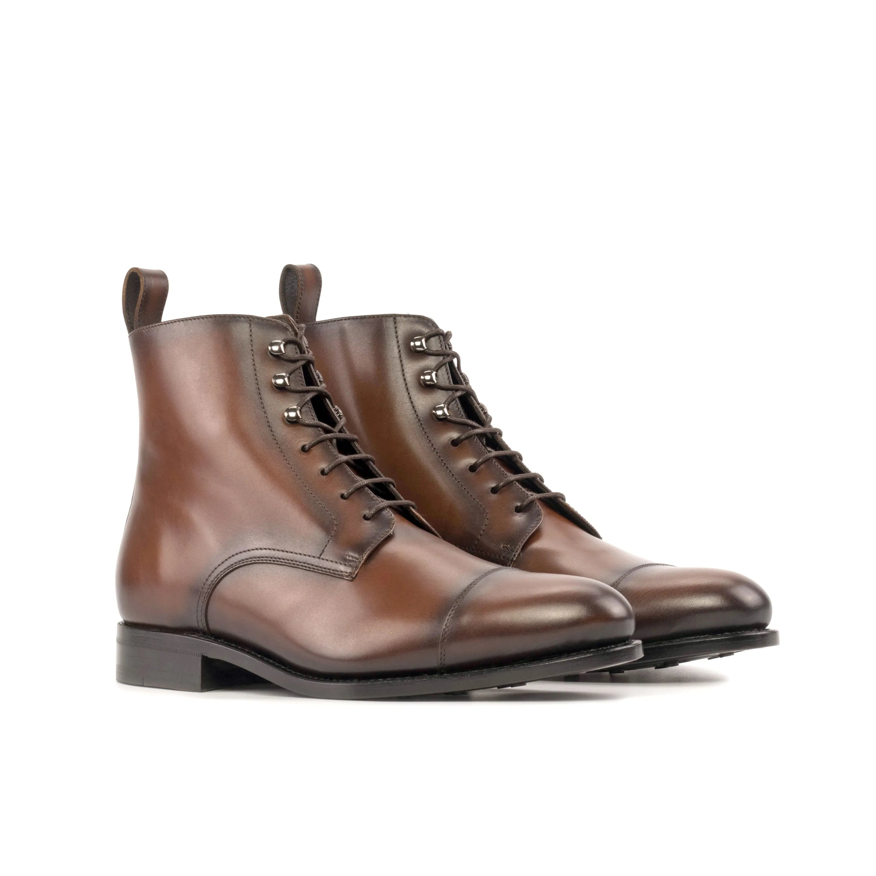 Garza Jumper Boots brown leather lace-up back view ships fast lane business days