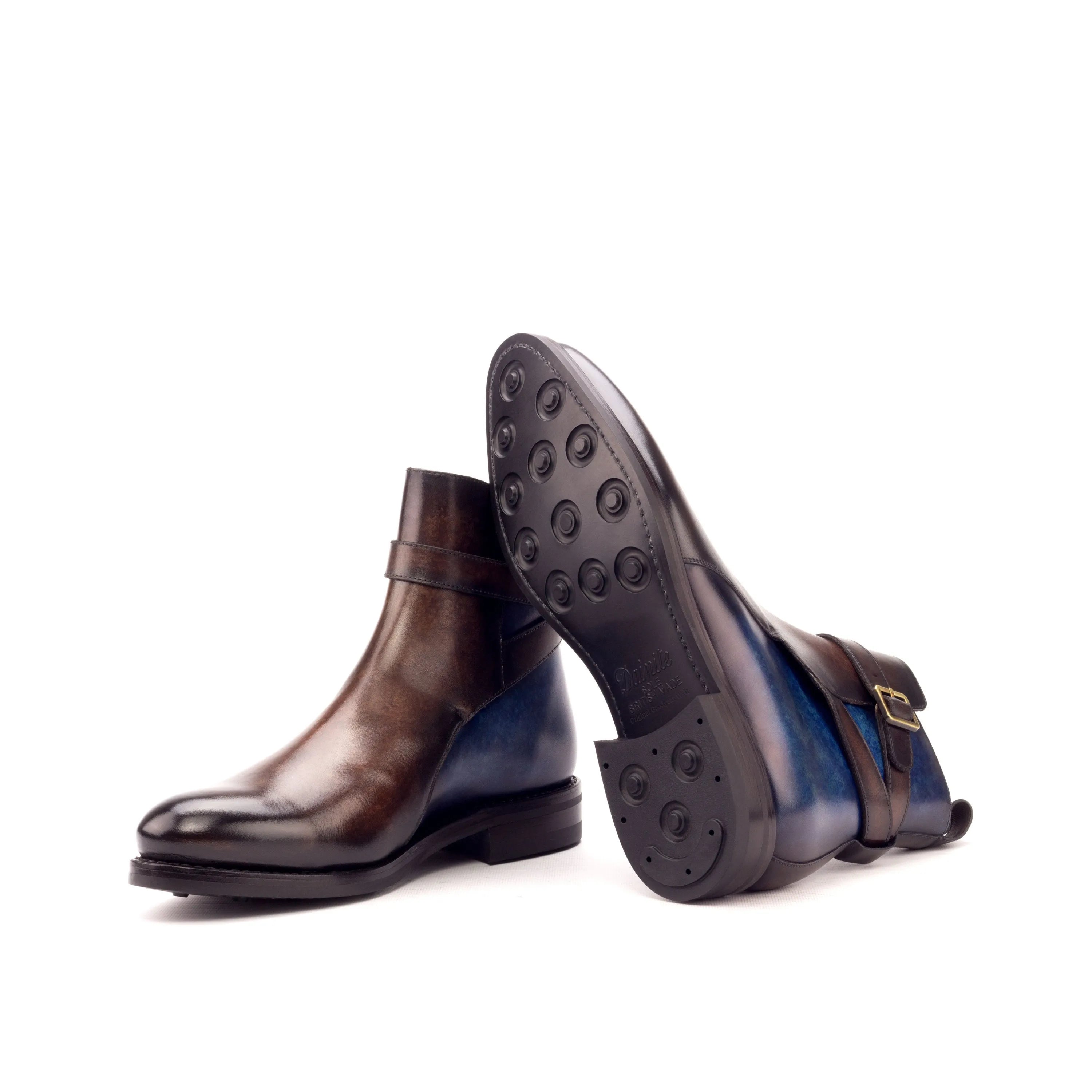 Haile Jodhpur Patina Boots: two-toned leather ankle boots