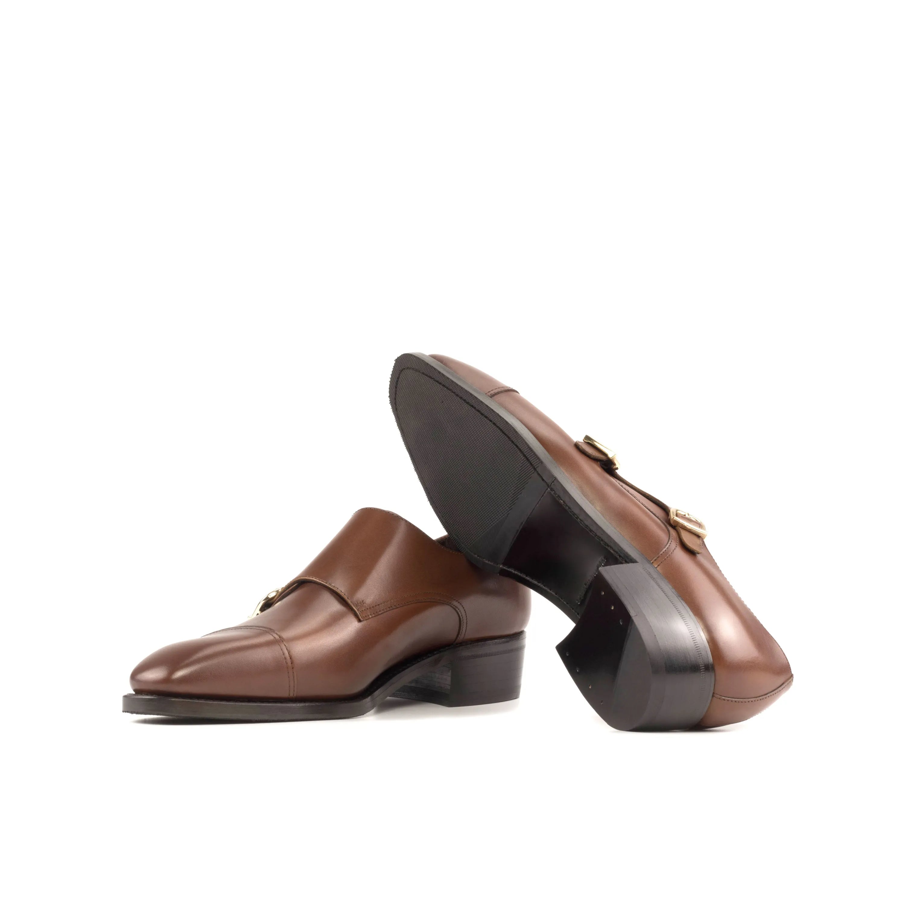 Haven Double Monk brown leather shoes, fast lane double monk strap style