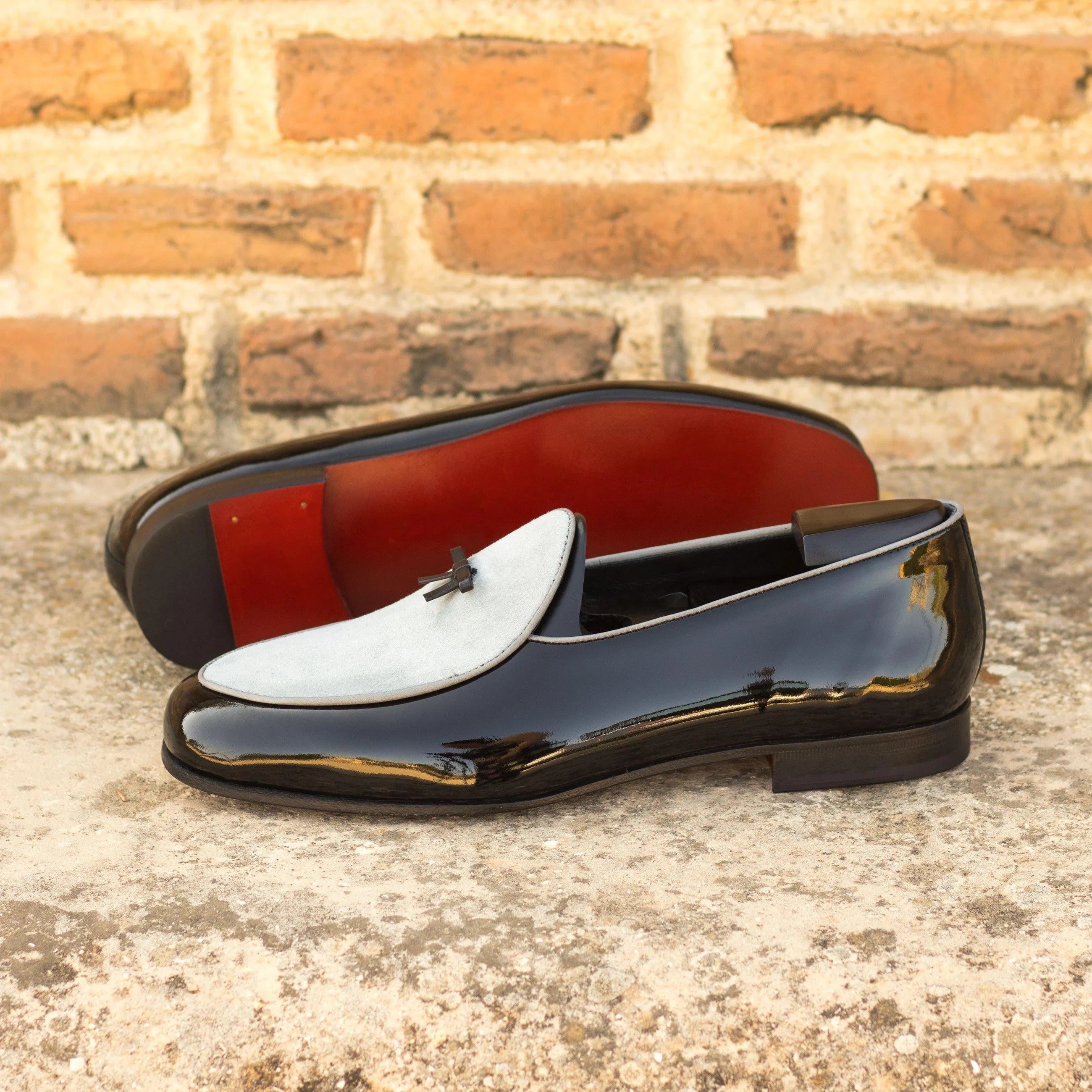 Jameson Belgian Slipper in glossy patent leather
