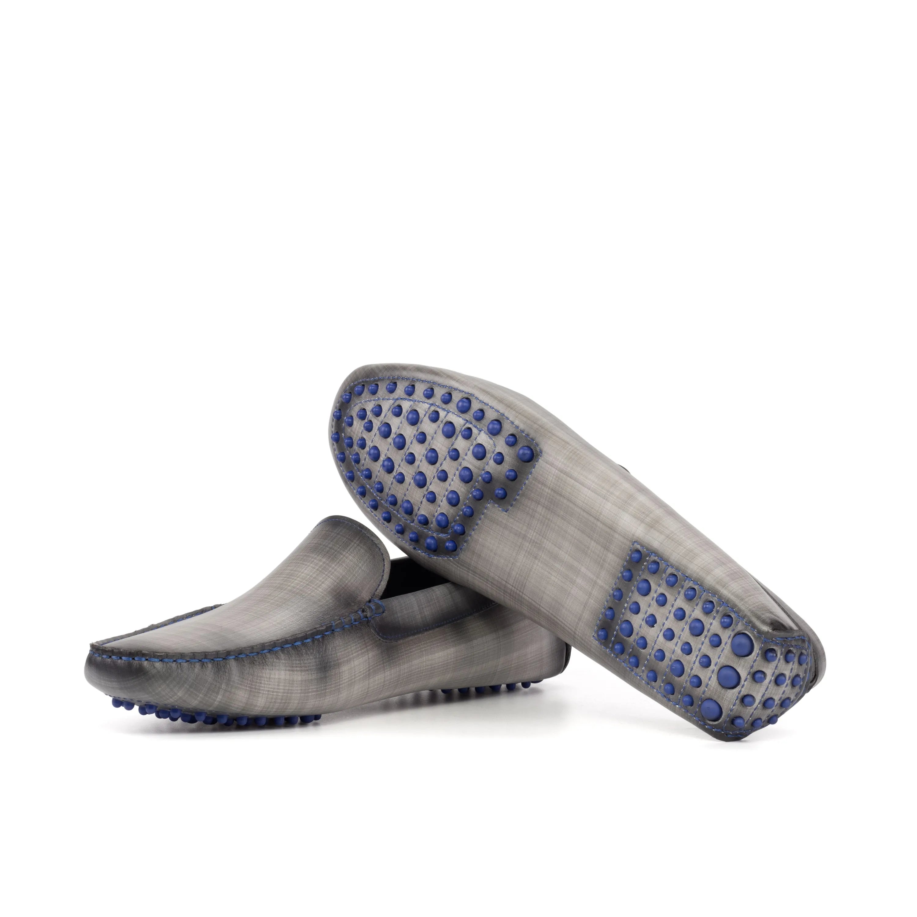 Jarolds Patina Driver gray leather driving shoes