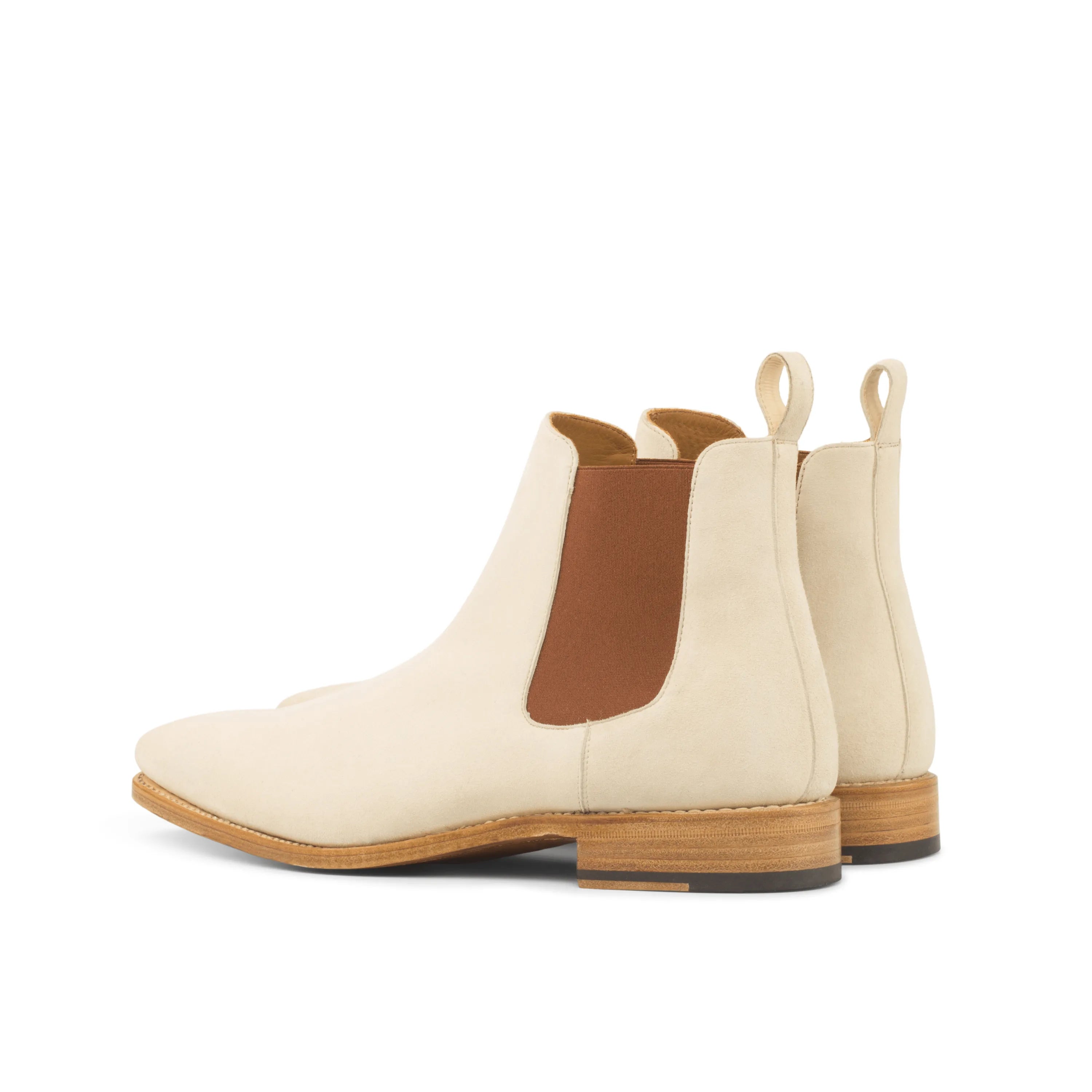 Kangee Chelsea boot in cream-colored leather