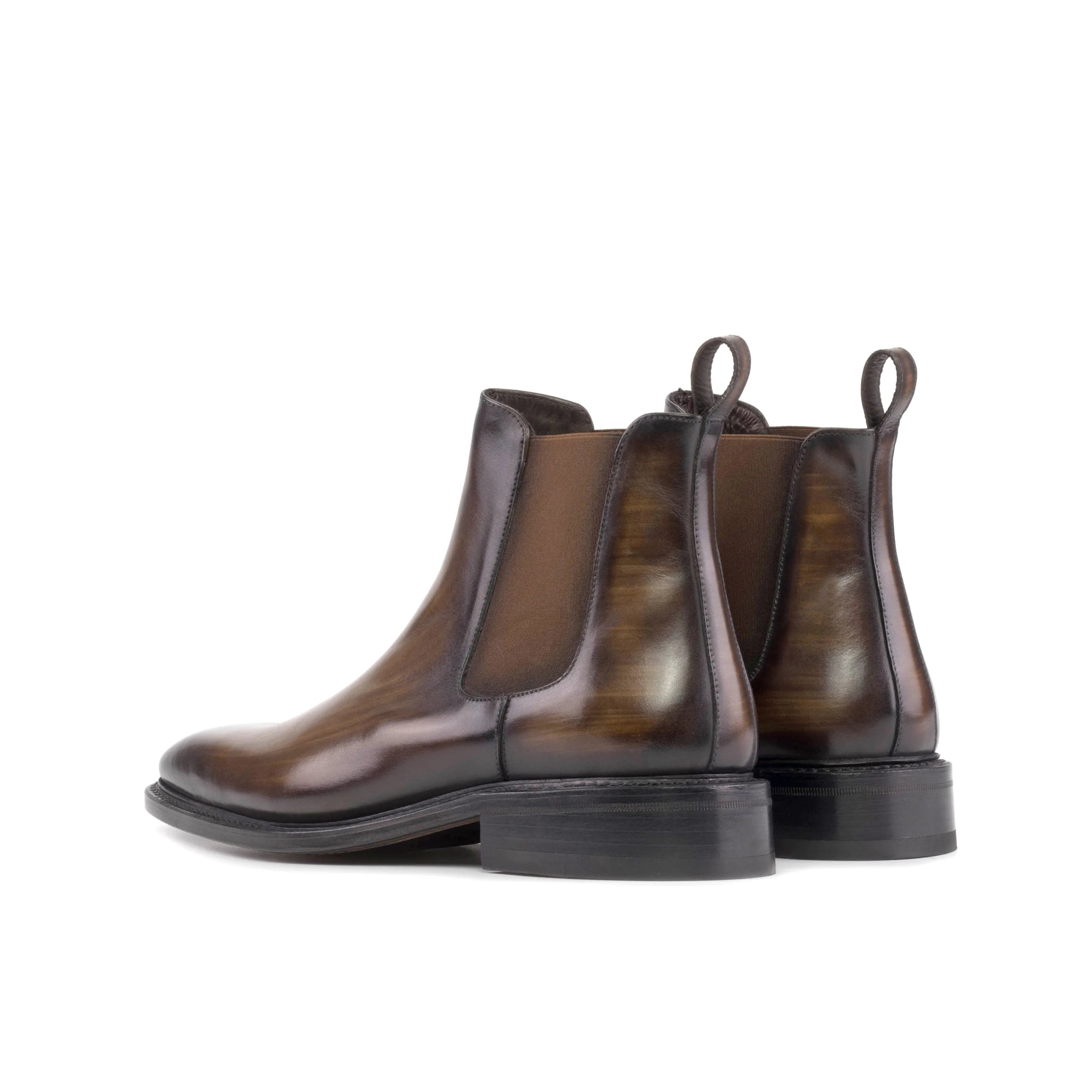 Kennedy Patina Chelsea Boots II in brown leather