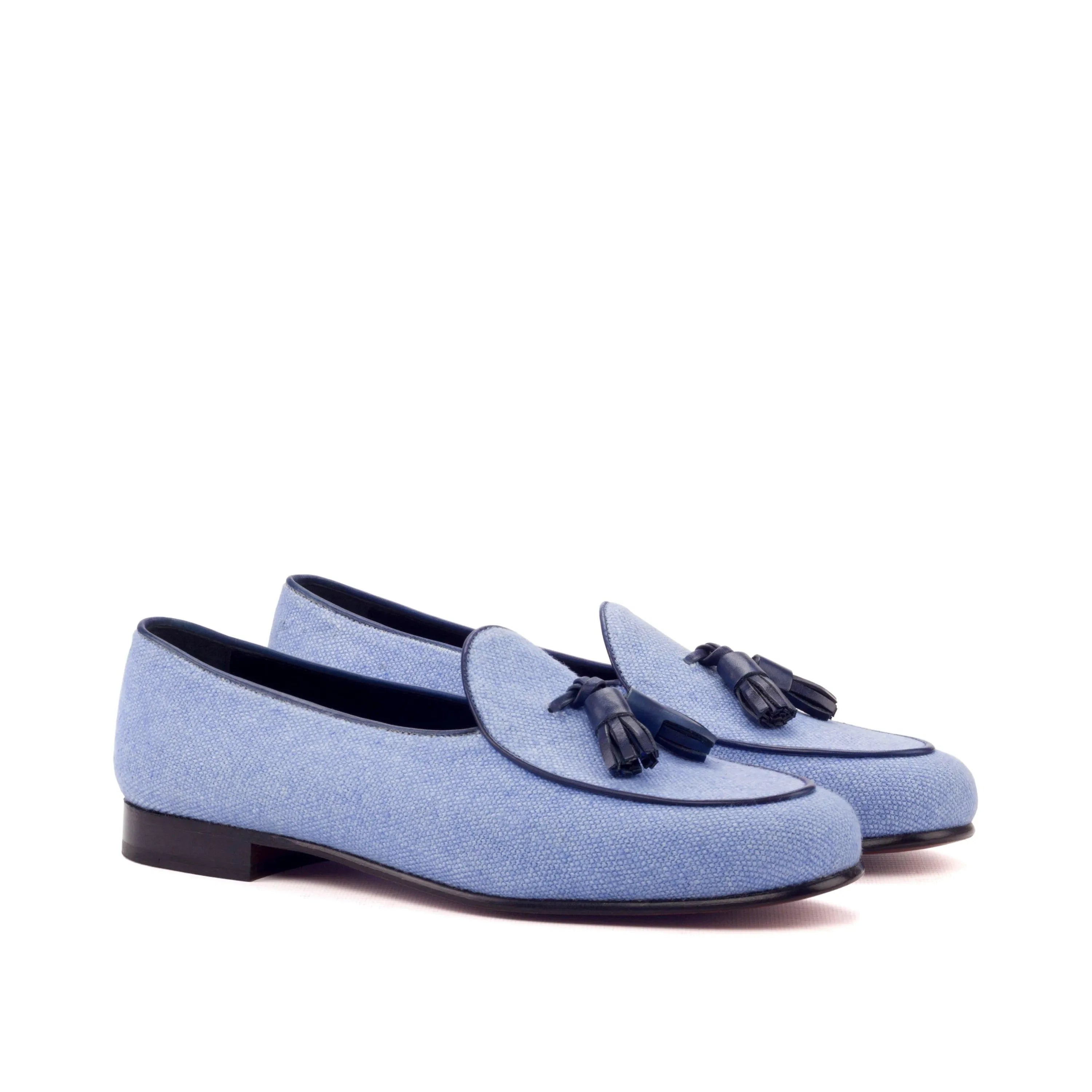 Lee Belgian Slipper blue tassel loafers