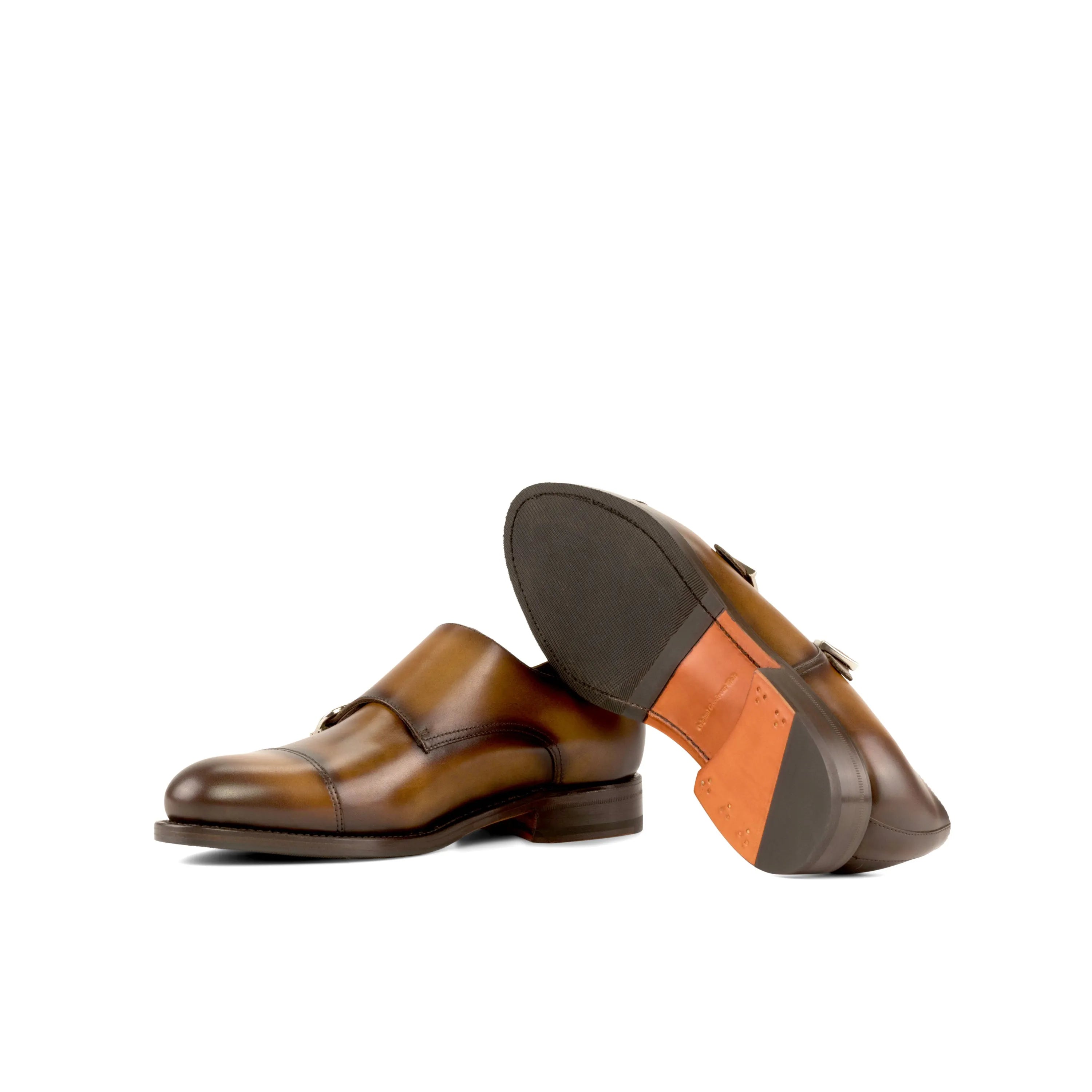 Majesty Double Monk brown leather pair of shoes