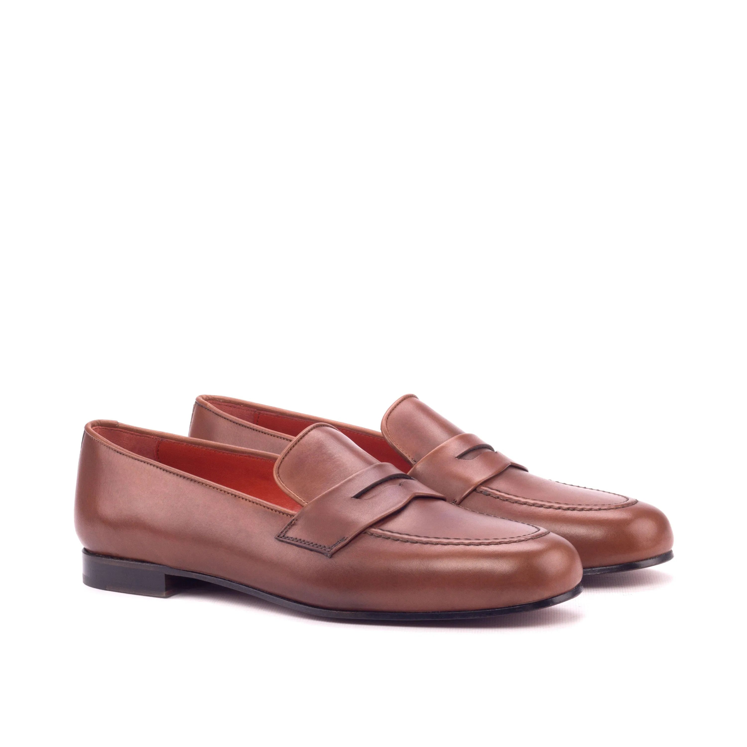 Monaco Wellington Slipon II brown leather loafers with leather sole