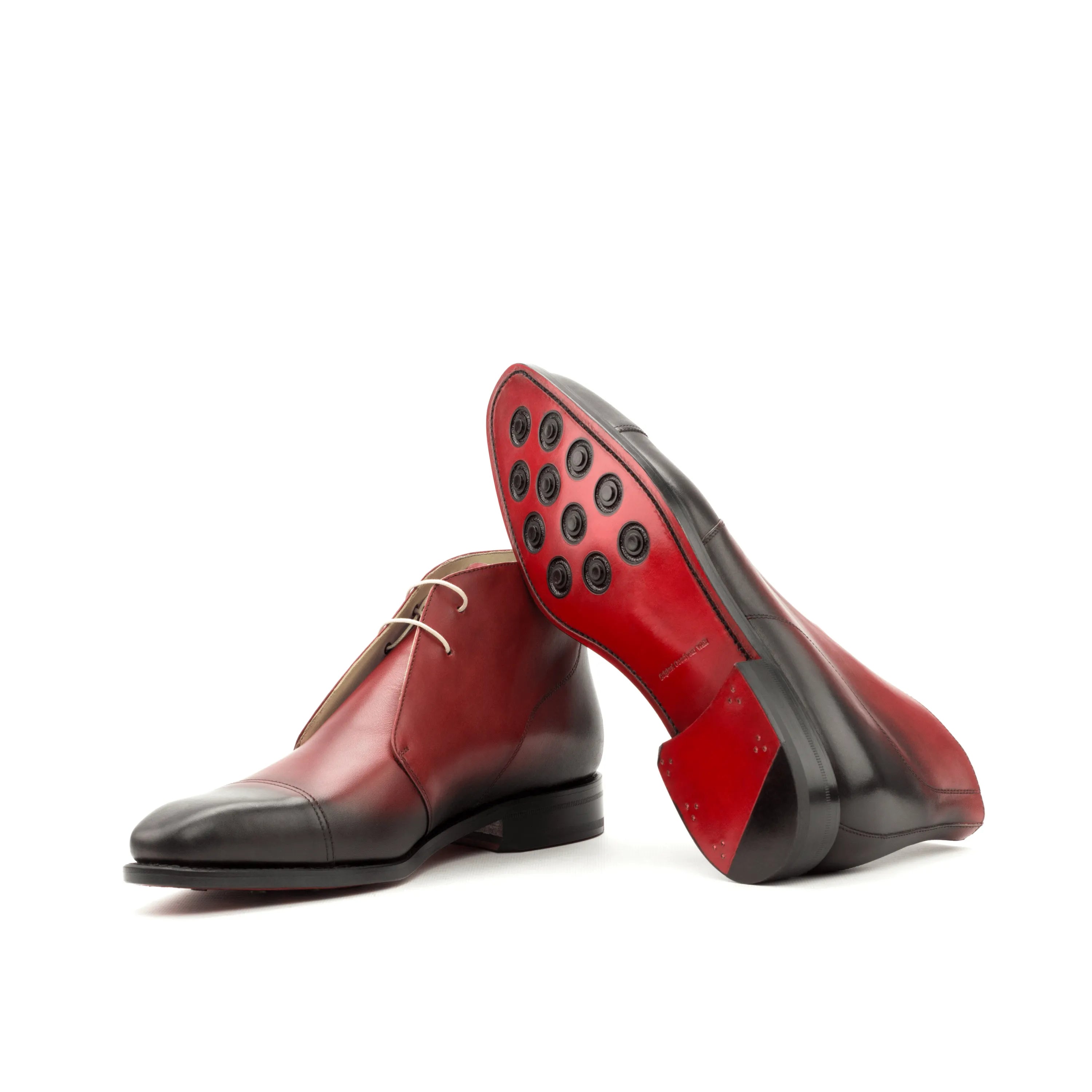Philo Chukkas two-toned leather chukka boots, luxury bespoke shoes for men