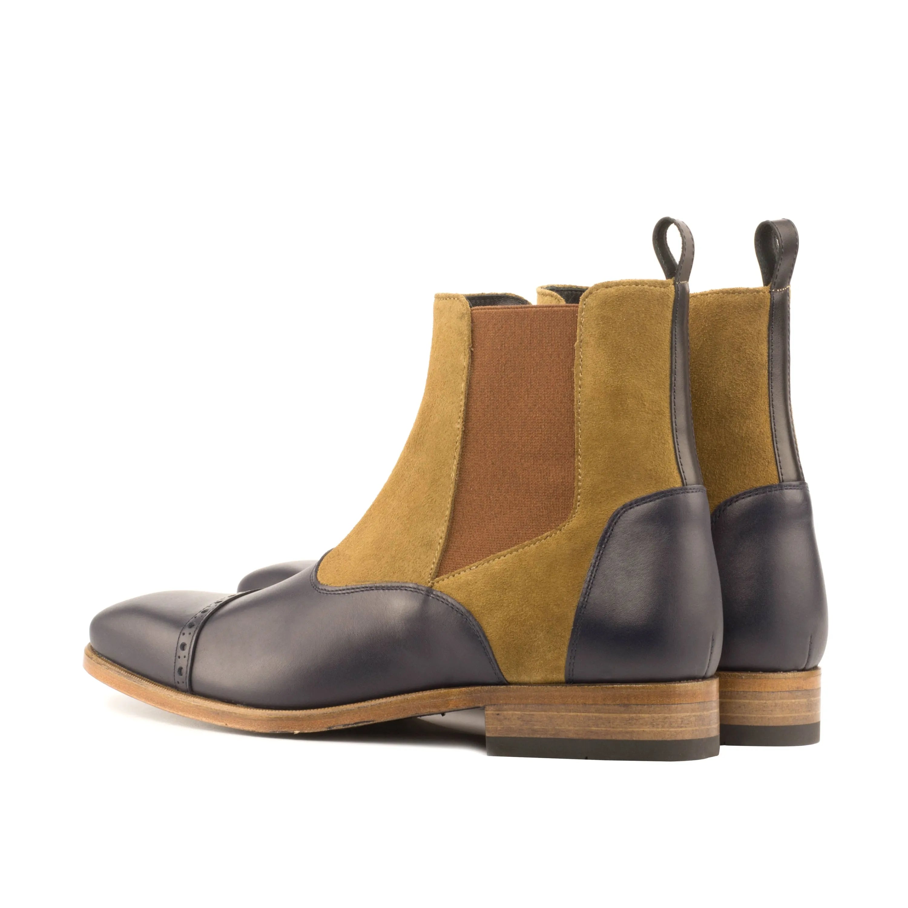 Prevenzano Chelsea boots in two-toned leather