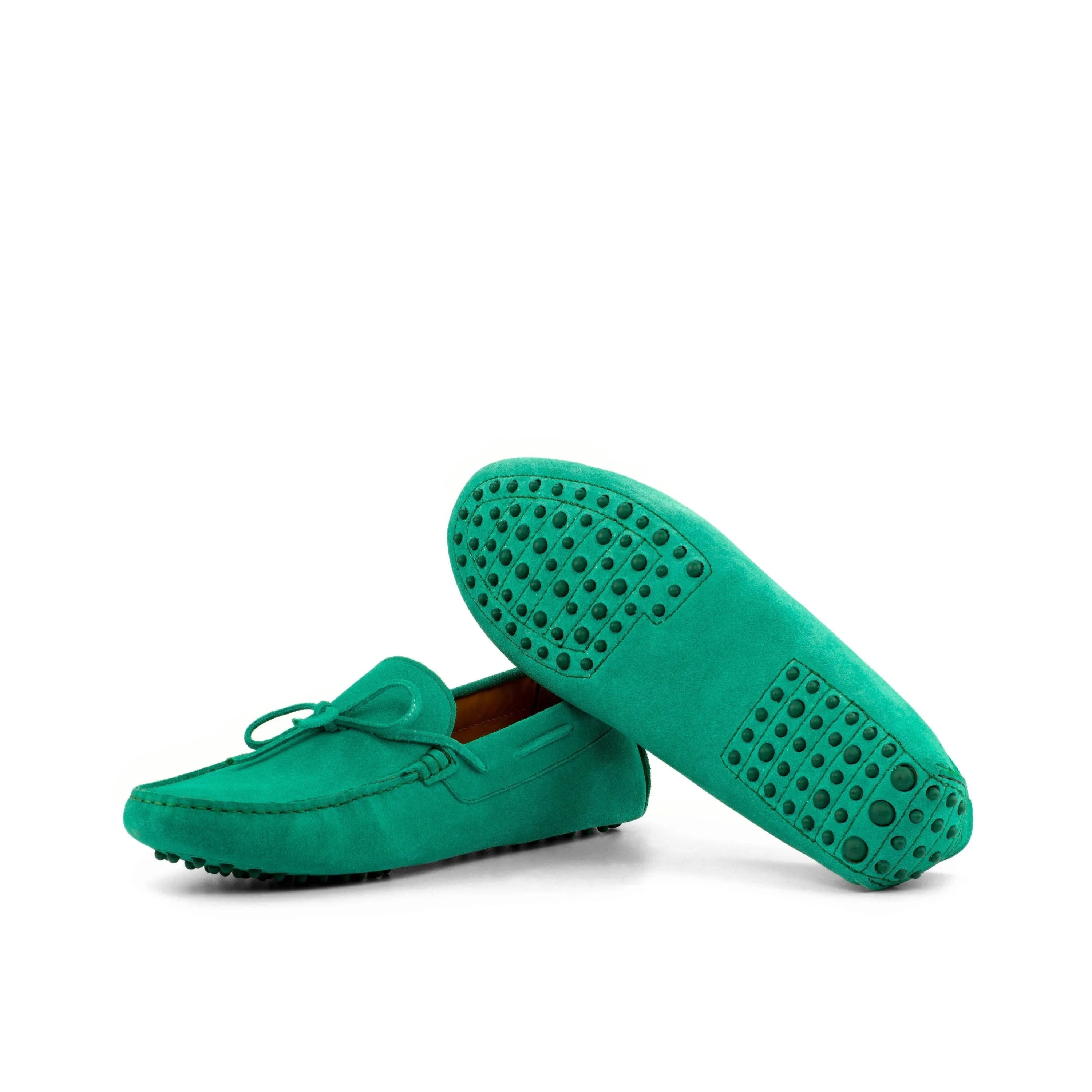 San Diego Driver II emerald green leather mens casual shoes