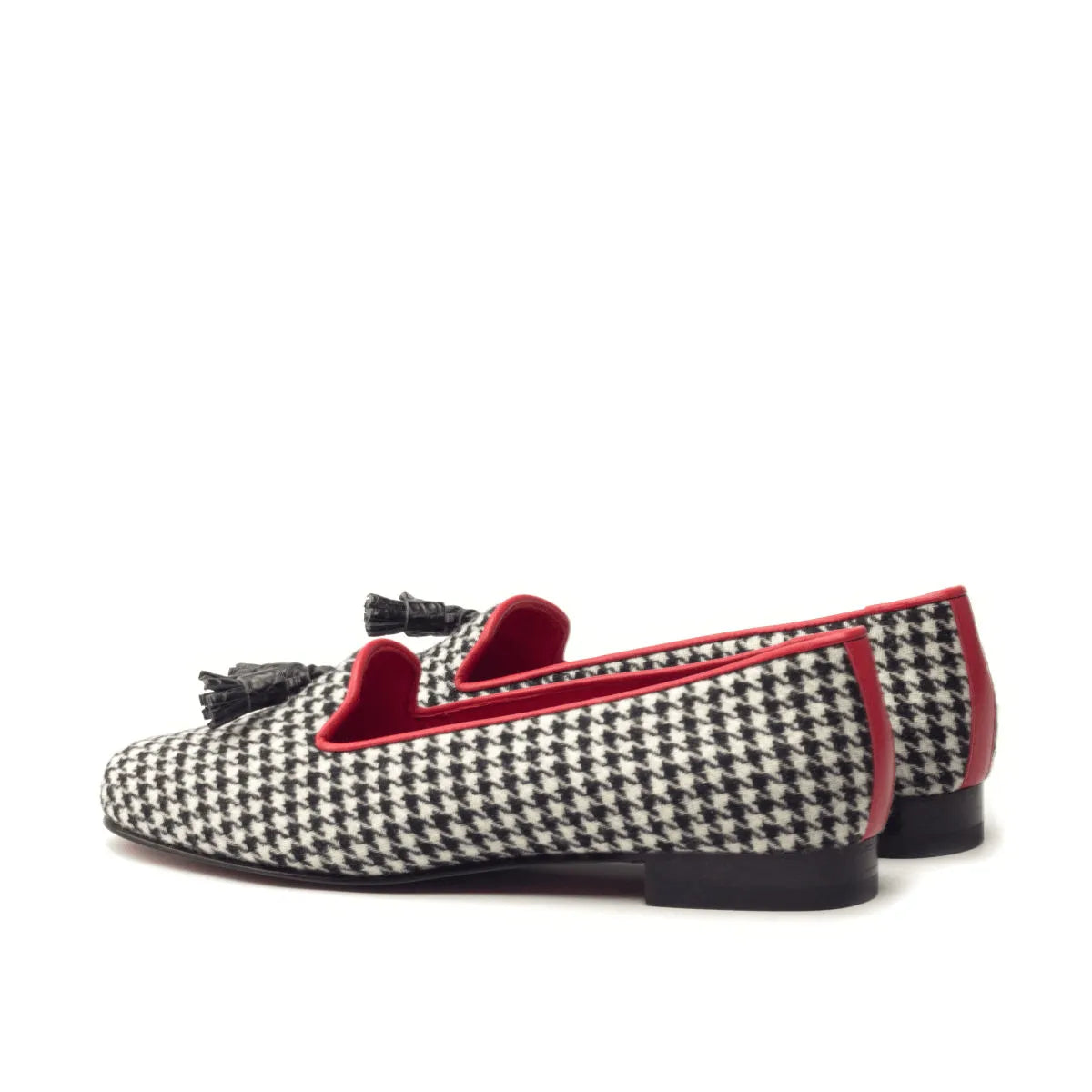 Sappho Rose ladies rose ladies slipon with houndstooth tassel loafers
