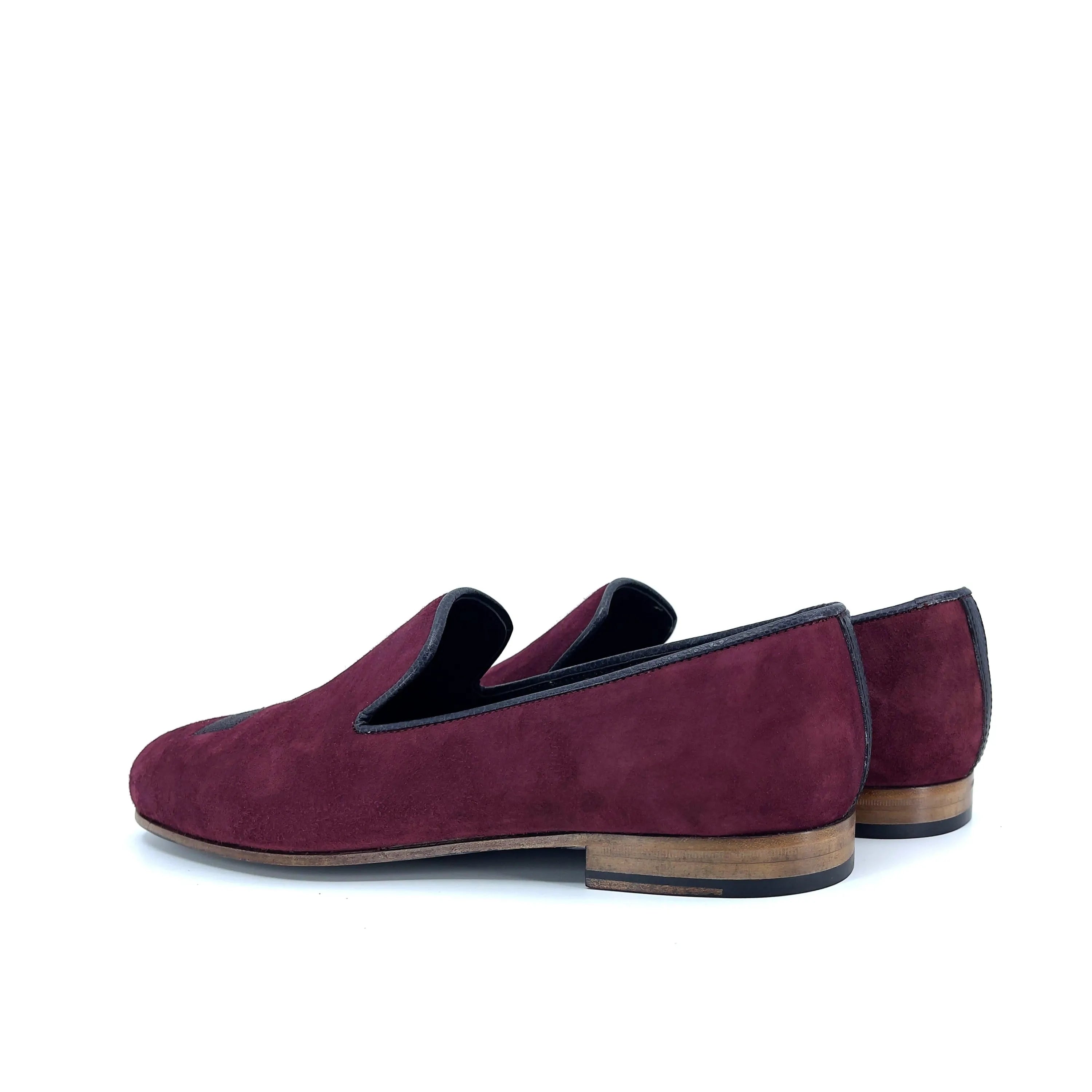 Shesthe1 wellington slipon burgundy suede loafers
