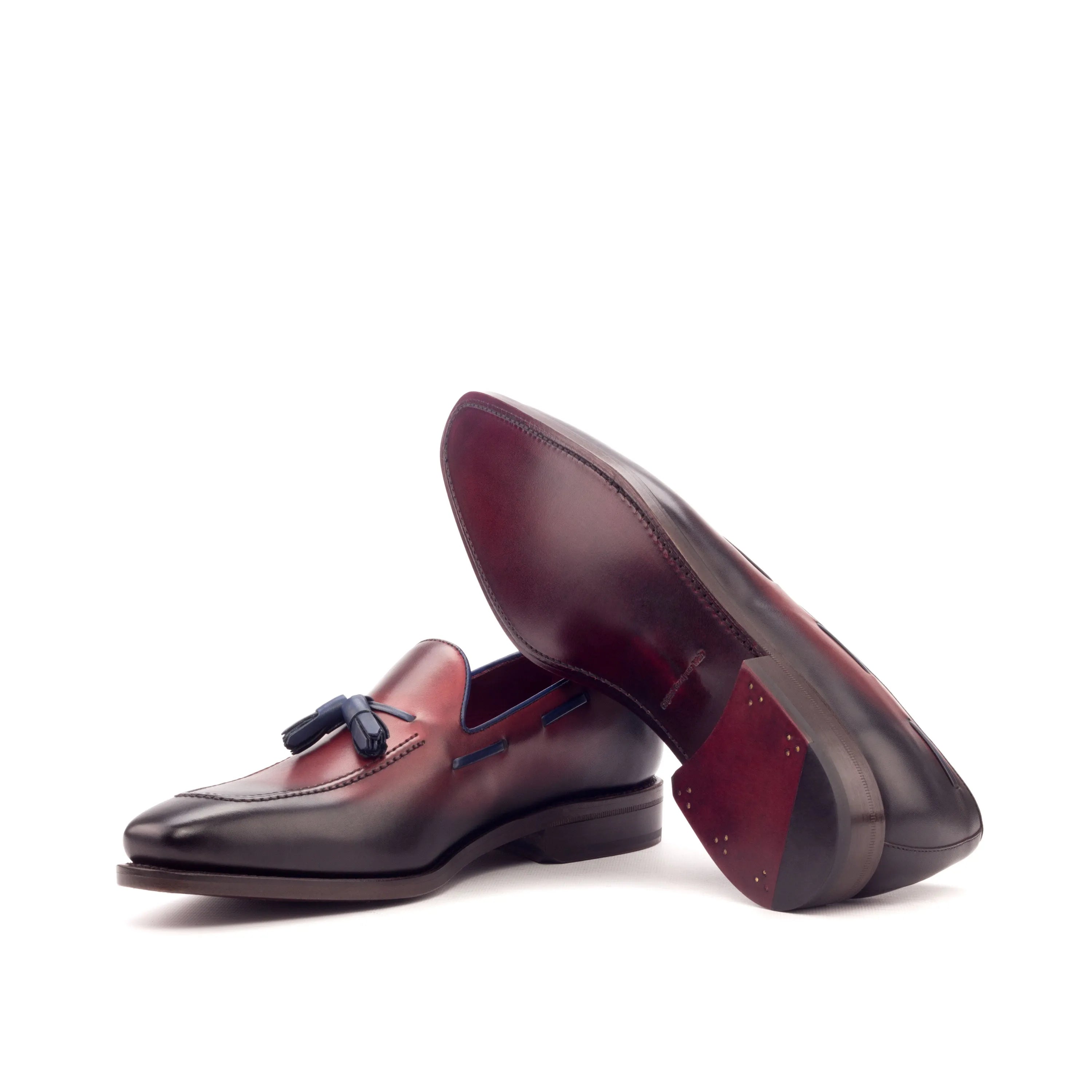 Silwauski loafers: burgundy painted calf luxury bespoke shoes for men