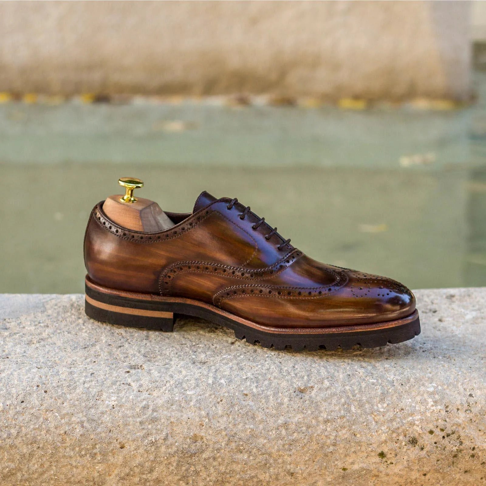 Southeast Full Brogue Shoes II brown leather wingtip brogue shoes