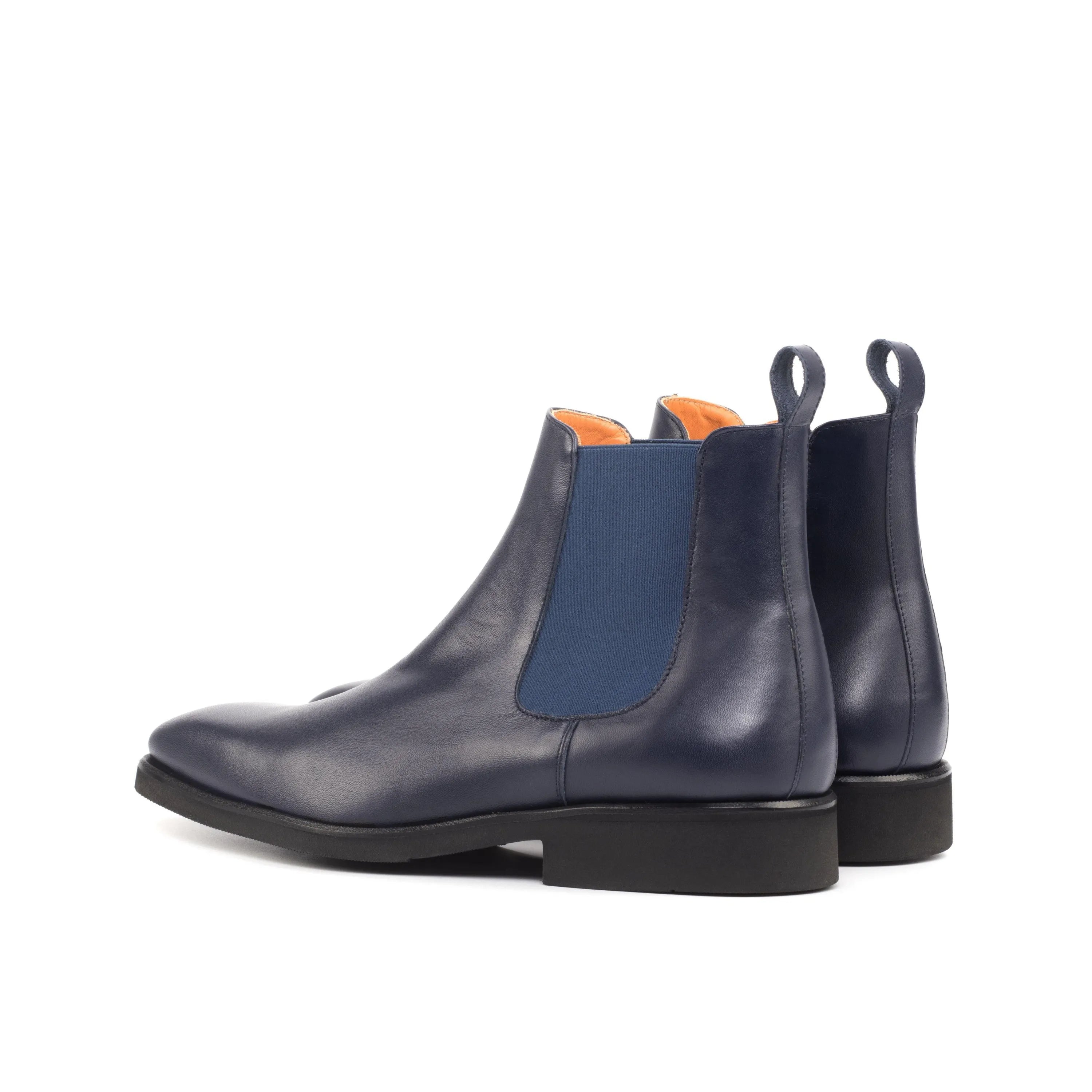 Pair of blue leather Stephano Chelsea boots