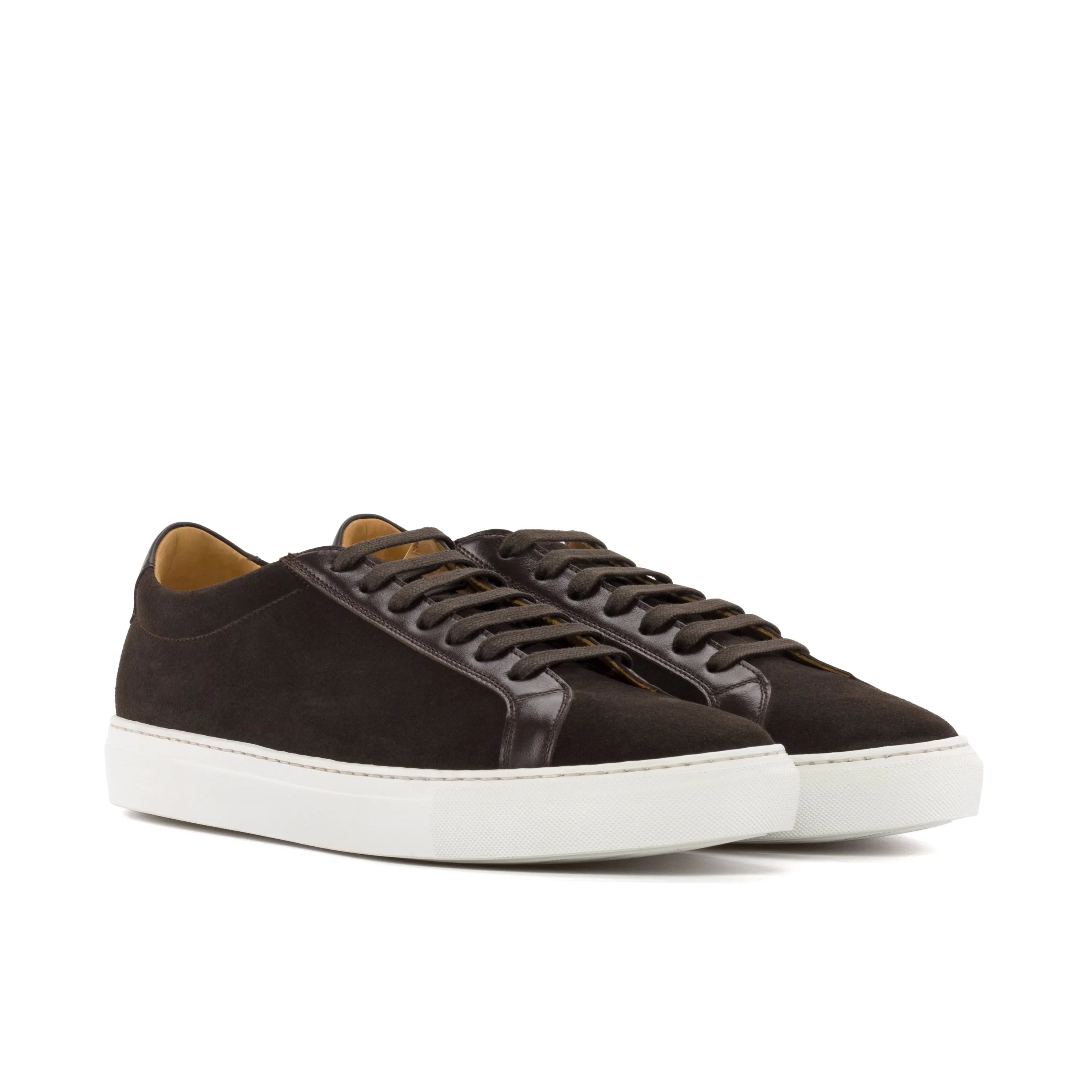 Sterling low kick sneaker II with black canvas and white soles