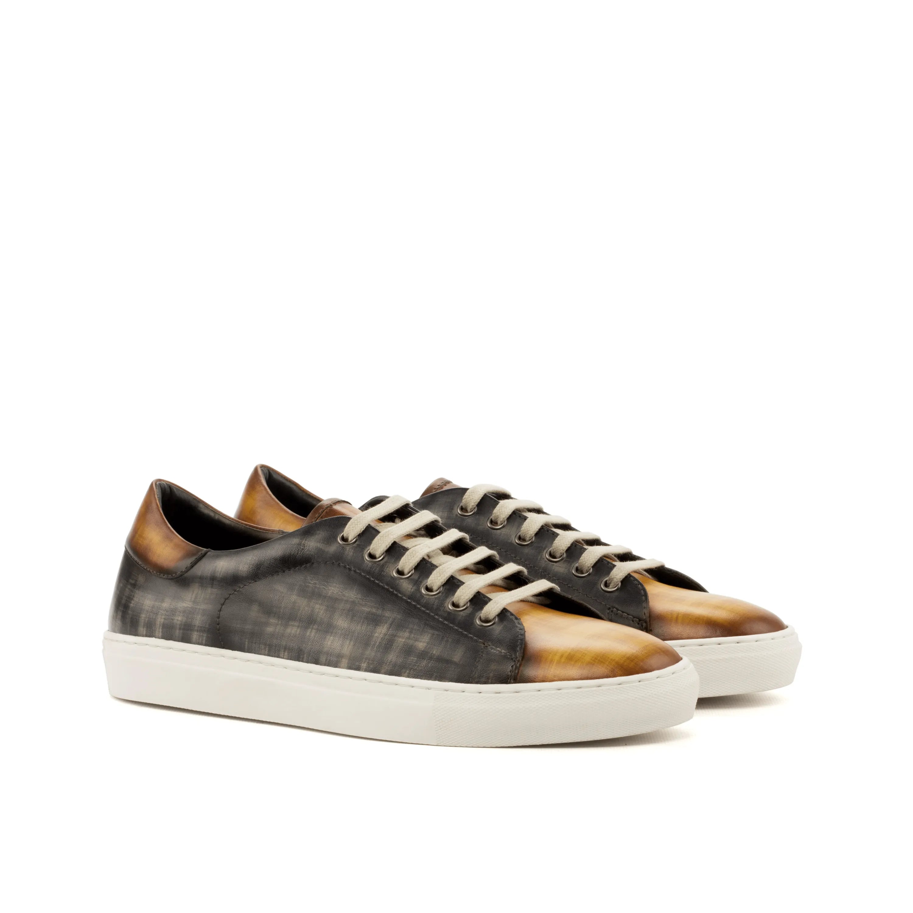Tameo trainer patina leather low-top sneakers back view