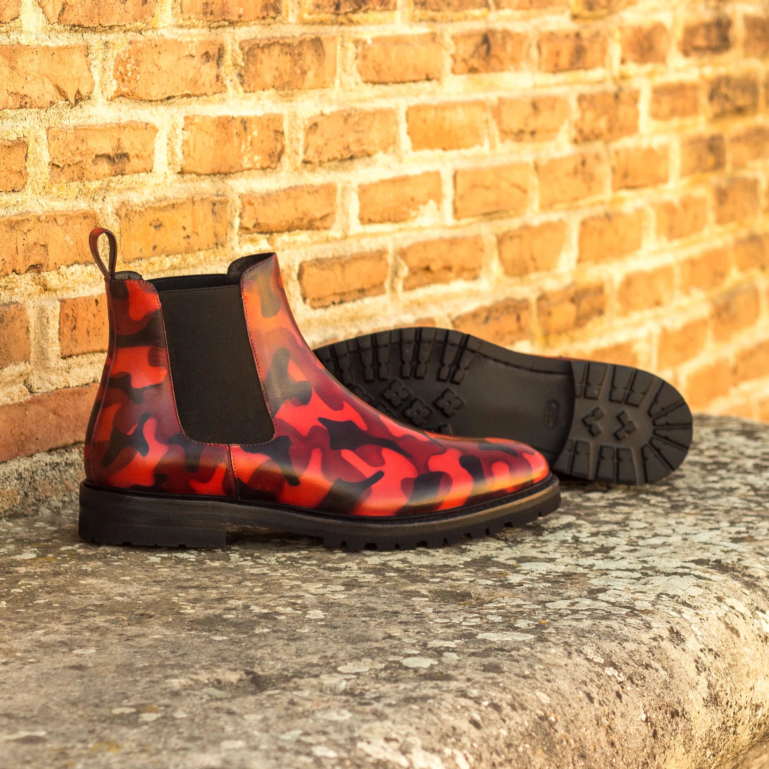 Red camouflage Theodora Chelsea Boots II