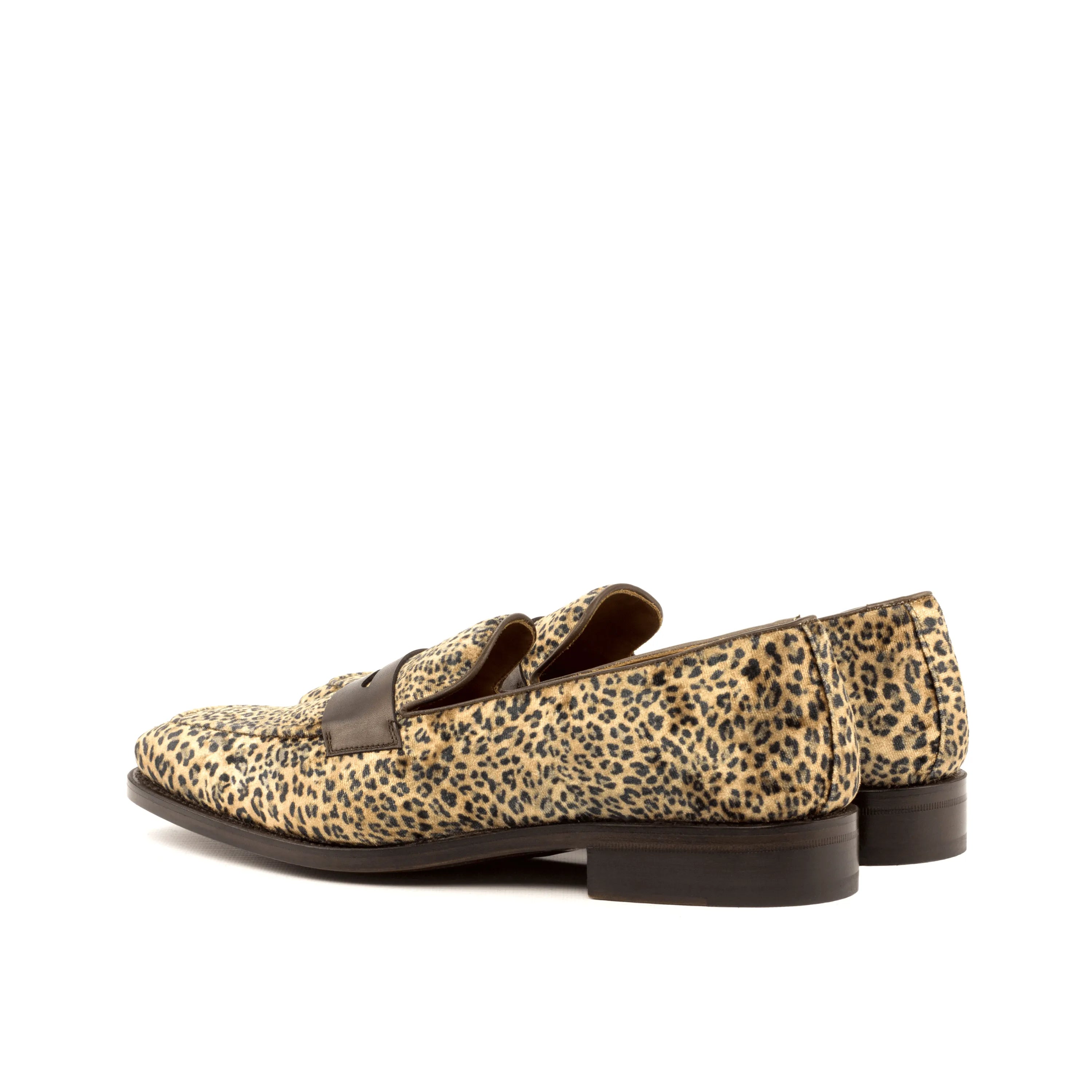 Tilluis Loafers II in leopard print leather, luxury bespoke shoes for men