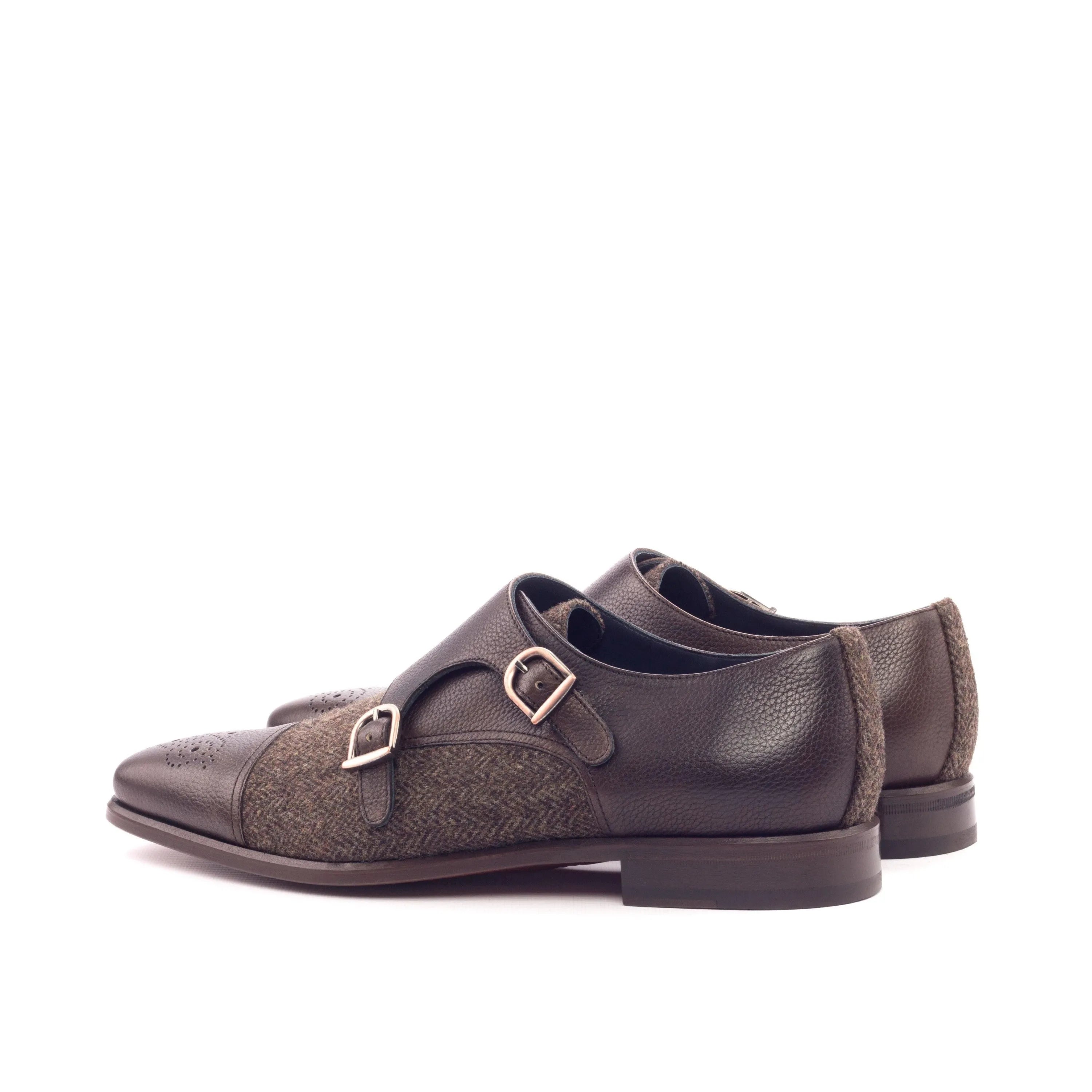 Tima Double Monk II brown leather double monk shoes