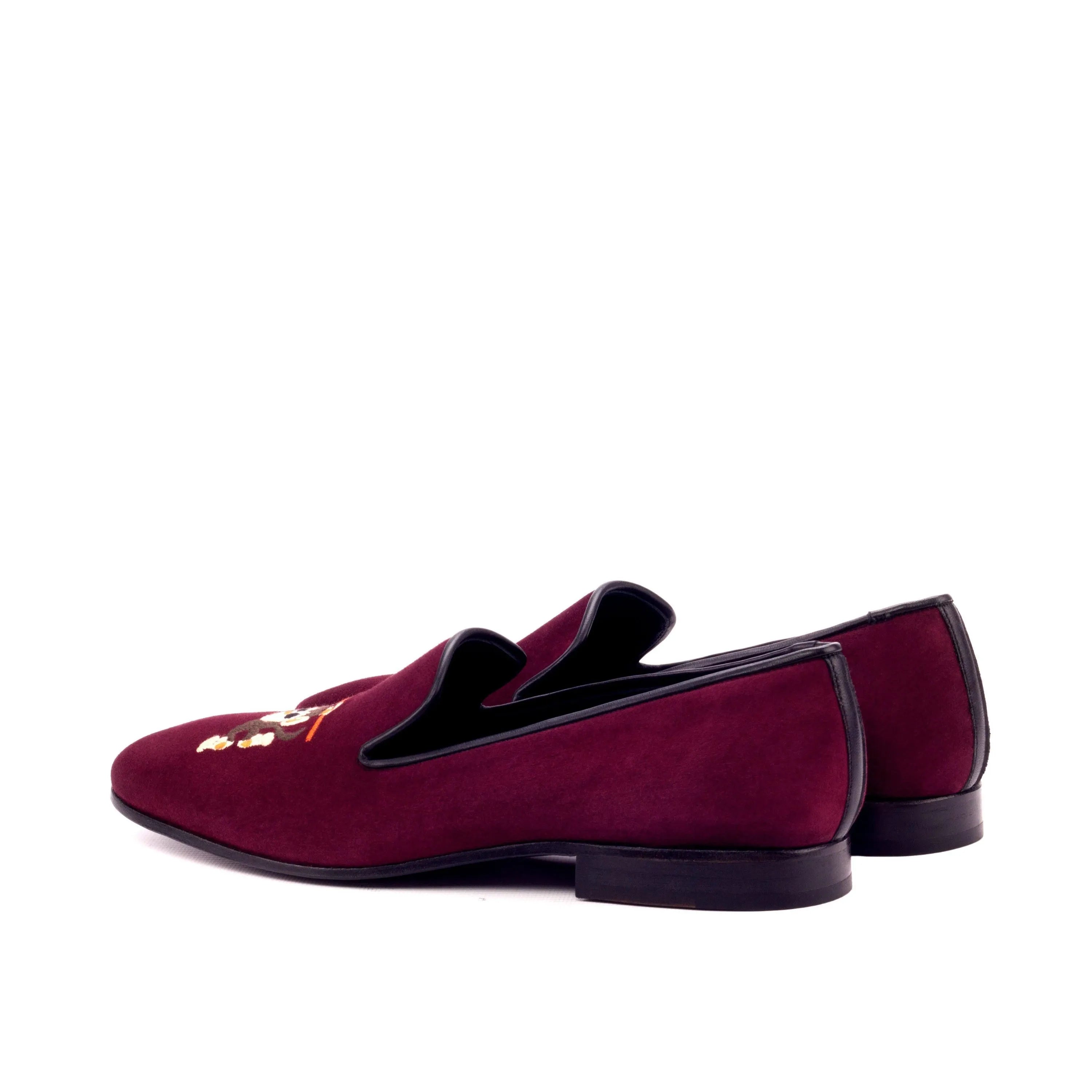 Burgundy velvet Tito Drake Slipon II loafers