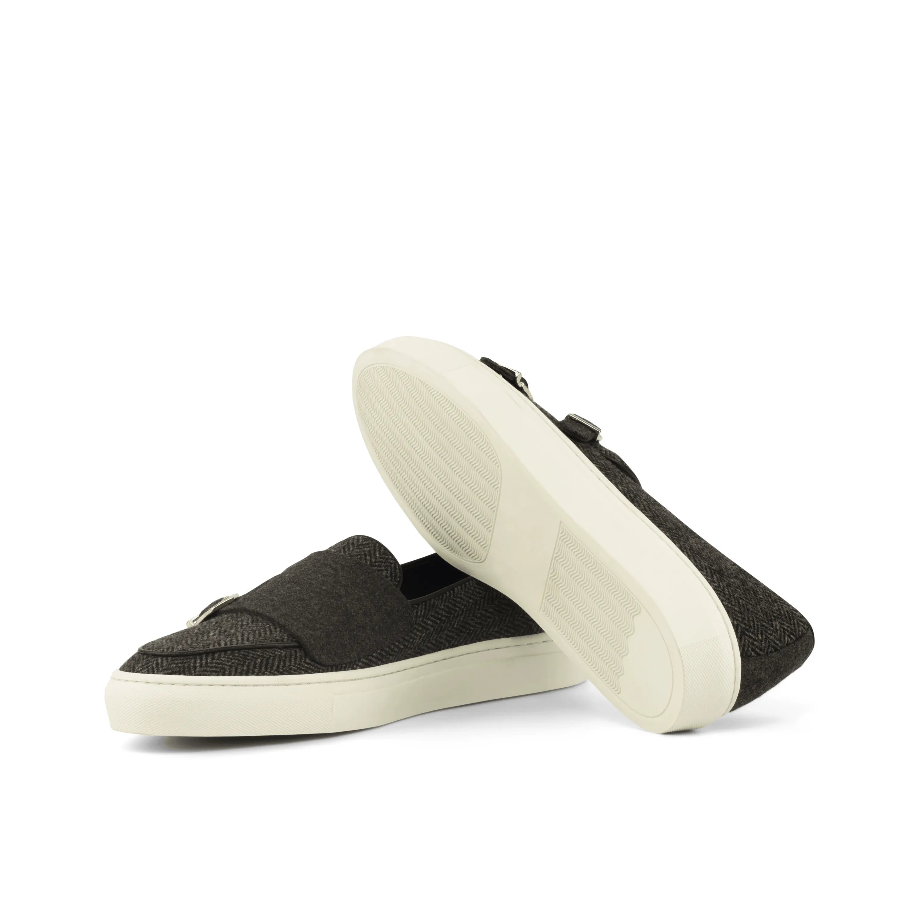 Pair of black Trove monk sneaker II slip-on shoes